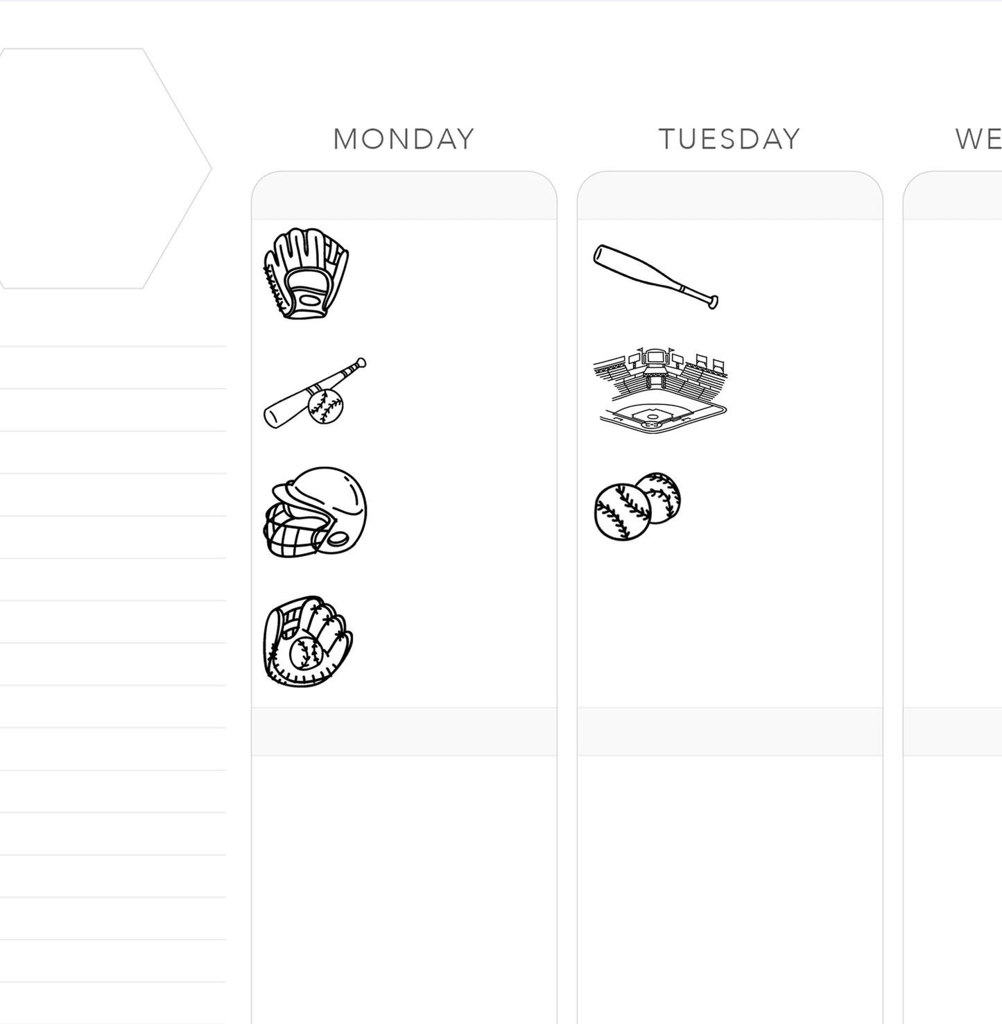 BASEBALL // Foil-Ready Icons