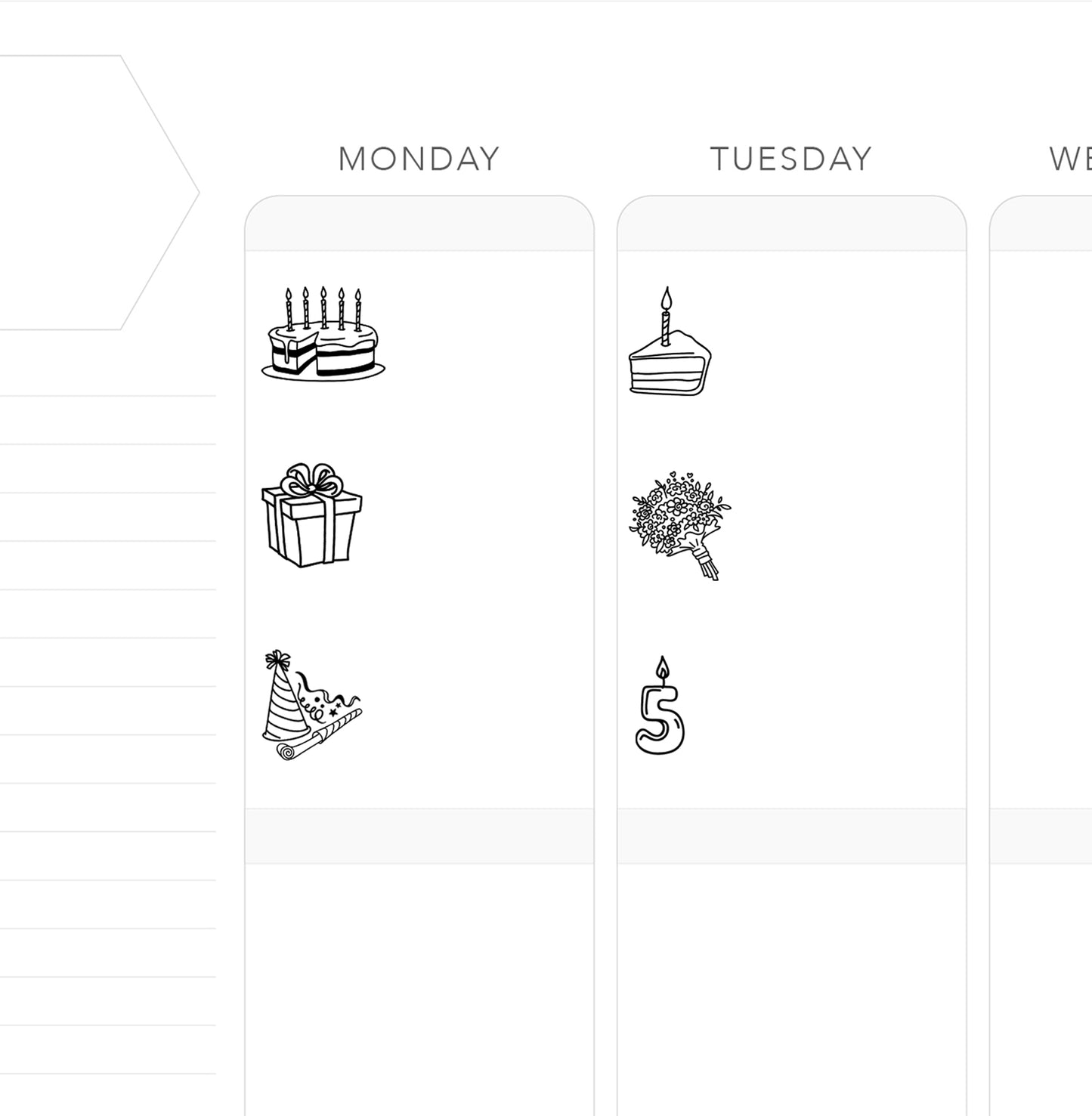 BIRTHDAY // Foil-Ready Icons