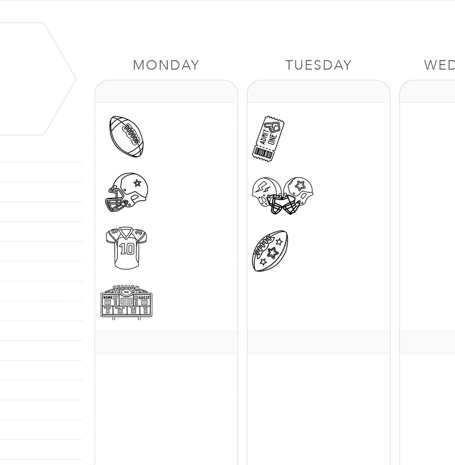 AMERICAN FOOTBALL // Foil-Ready Icons