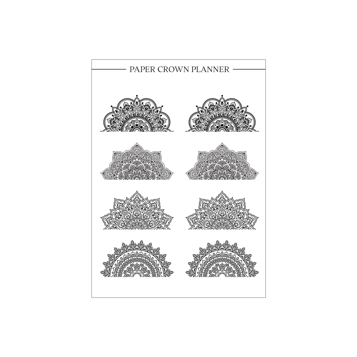 MANDALAS // Foil-Ready Planner Stickers