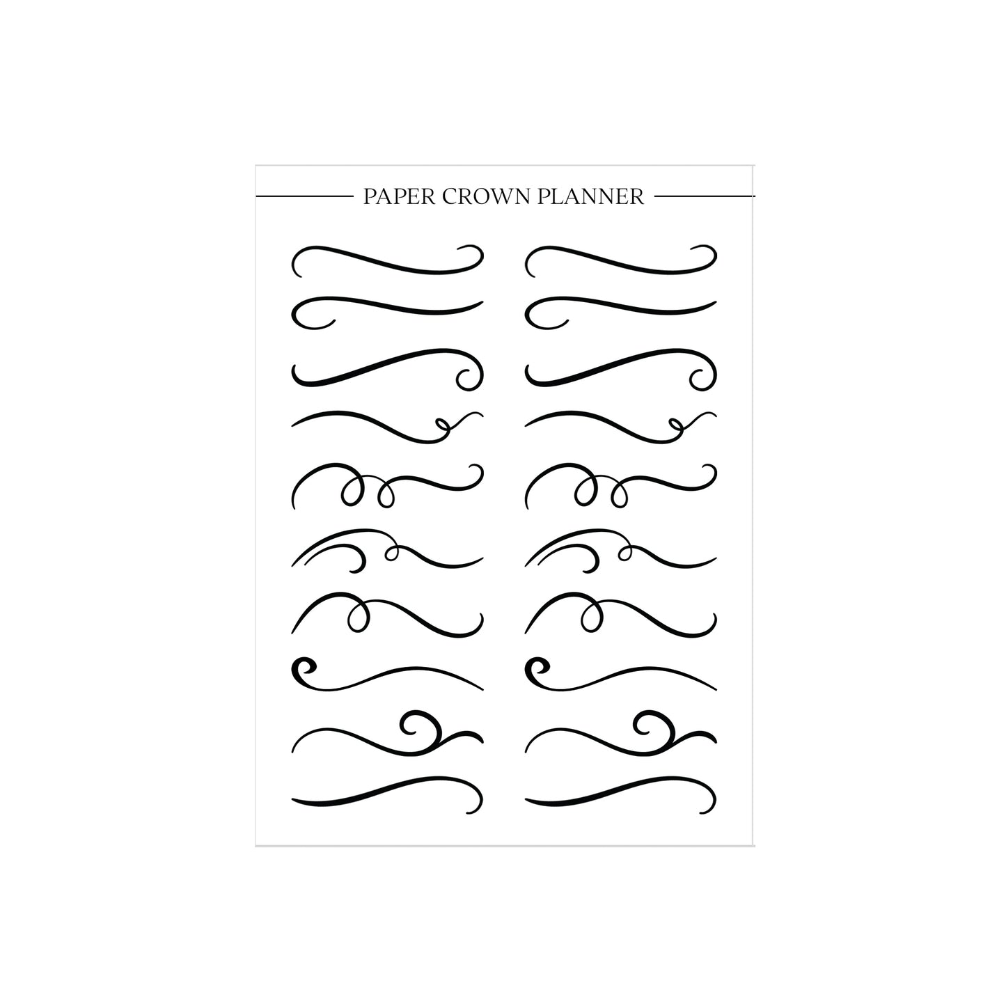 FLOURISHES 1 // Foil-Ready Planner Stickers