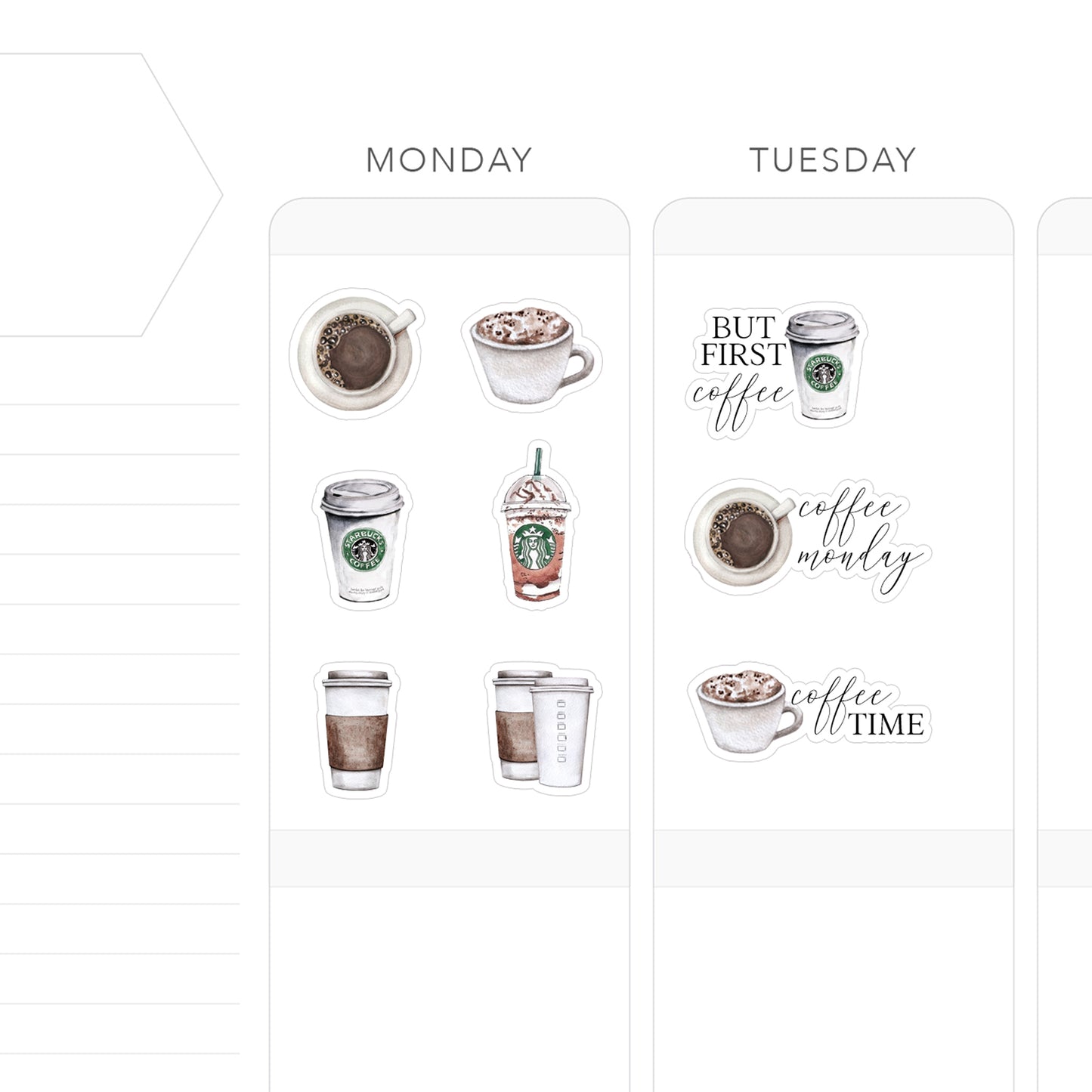 COFFEE ICONS // Watercolor Icons