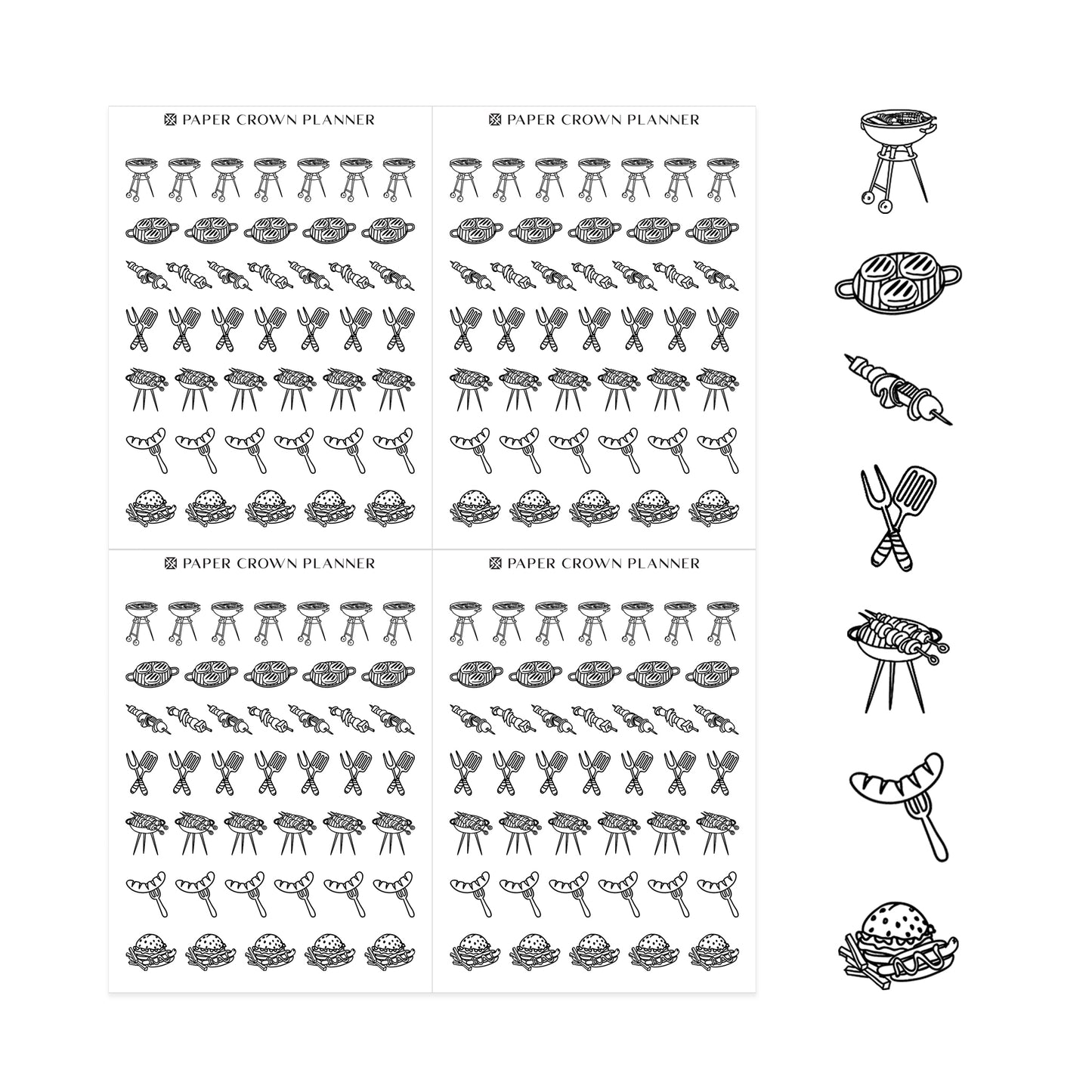 BBQ // Foil-Ready Icons