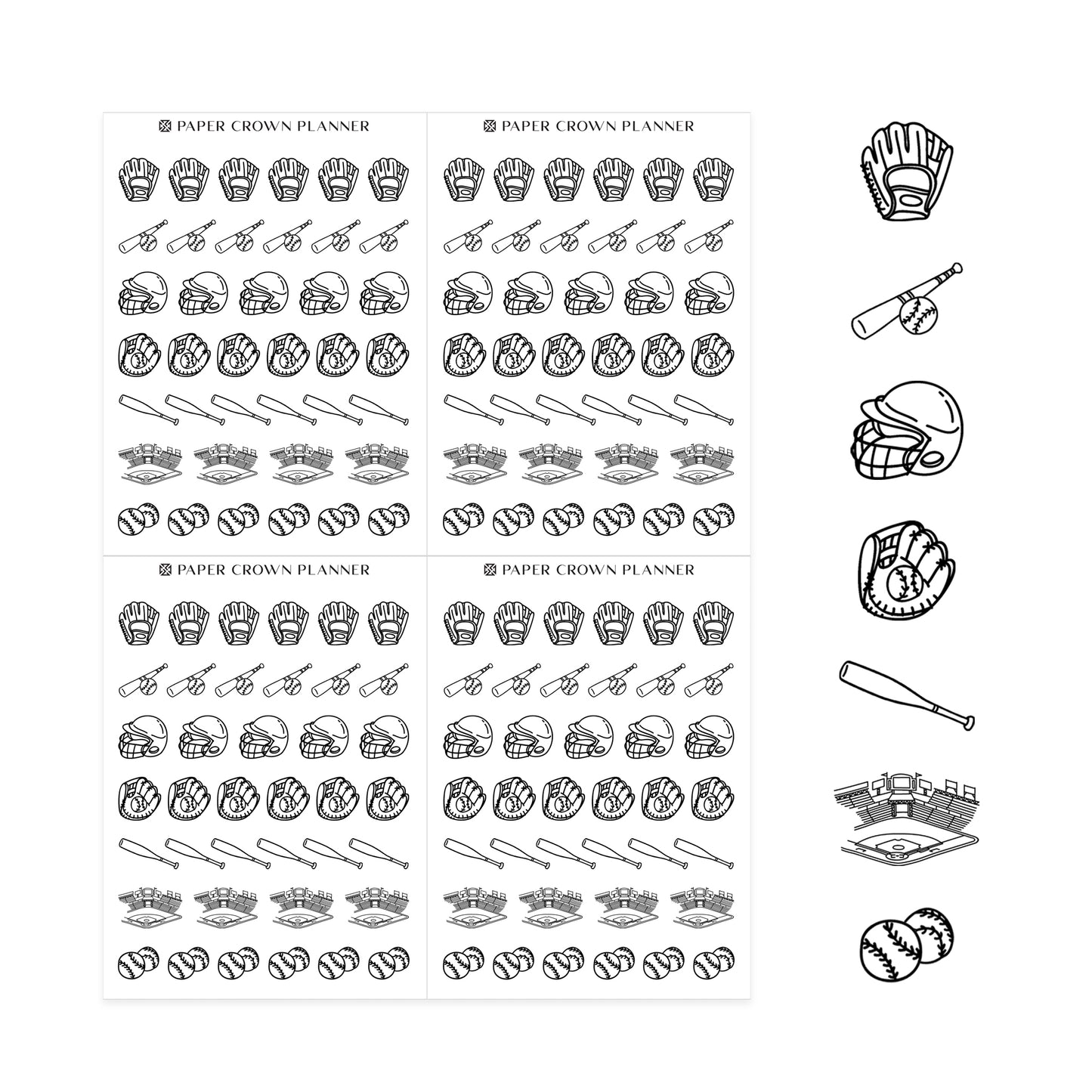 BASEBALL // Foil-Ready Icons