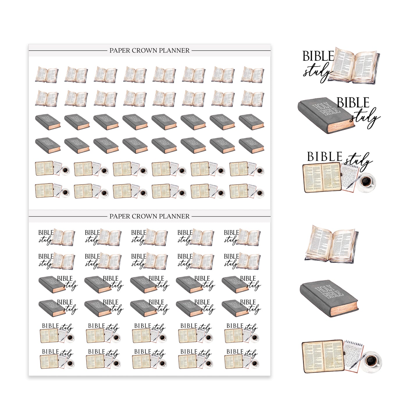 BIBLE STUDY ICON // Watercolor Icons