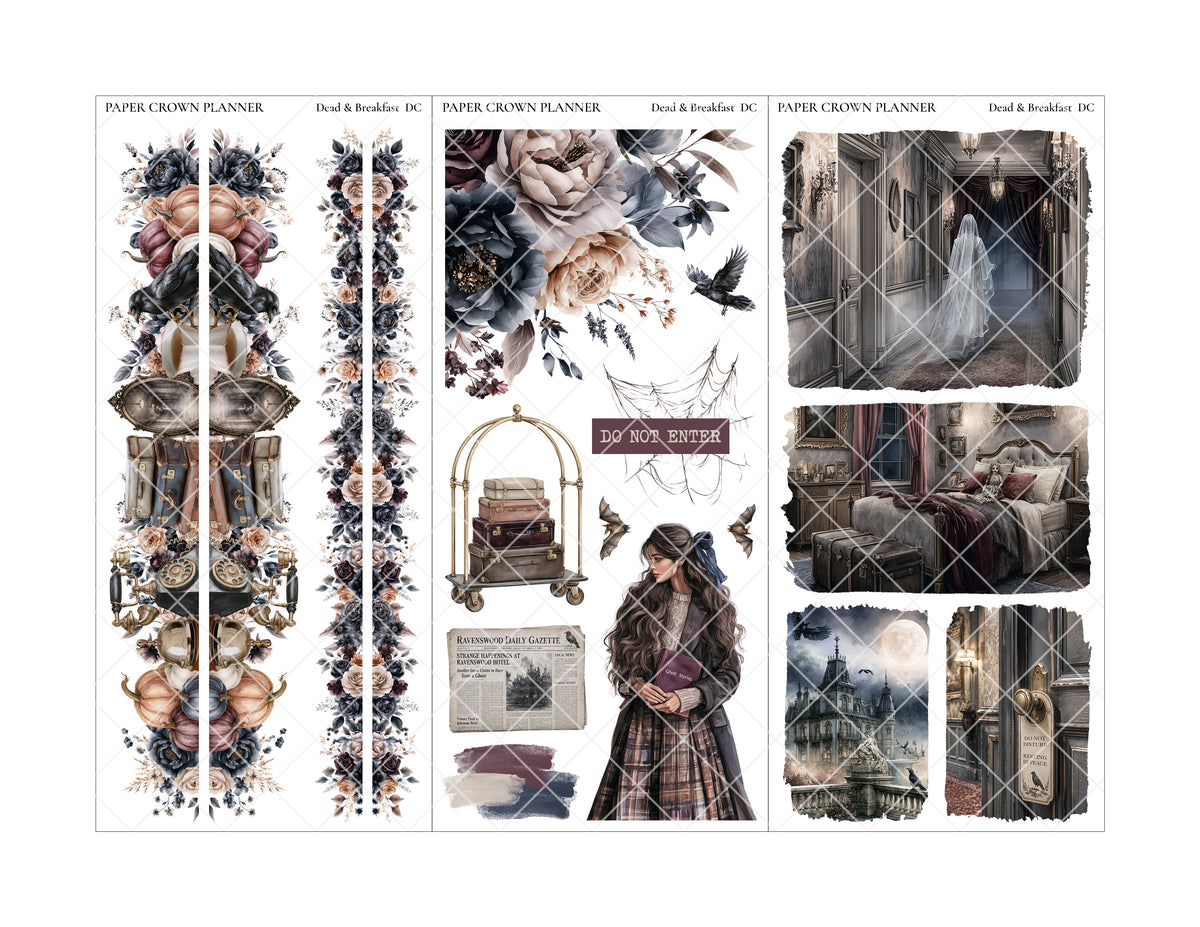 DEAD & BREAKFAST // Deco Kit – Paper Crown Planner