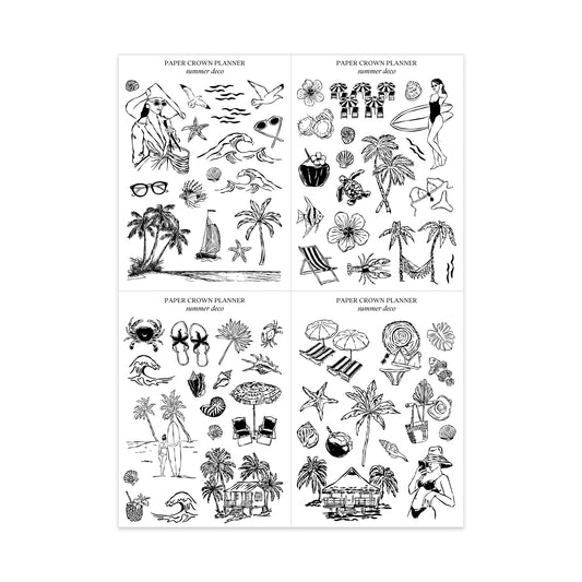 SUMMER DECO // Foil-Ready Stickers