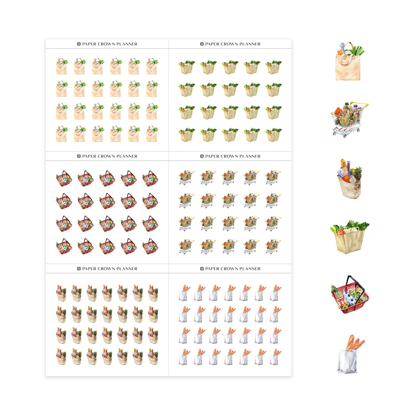 GROCERIES // Watercolor Icons