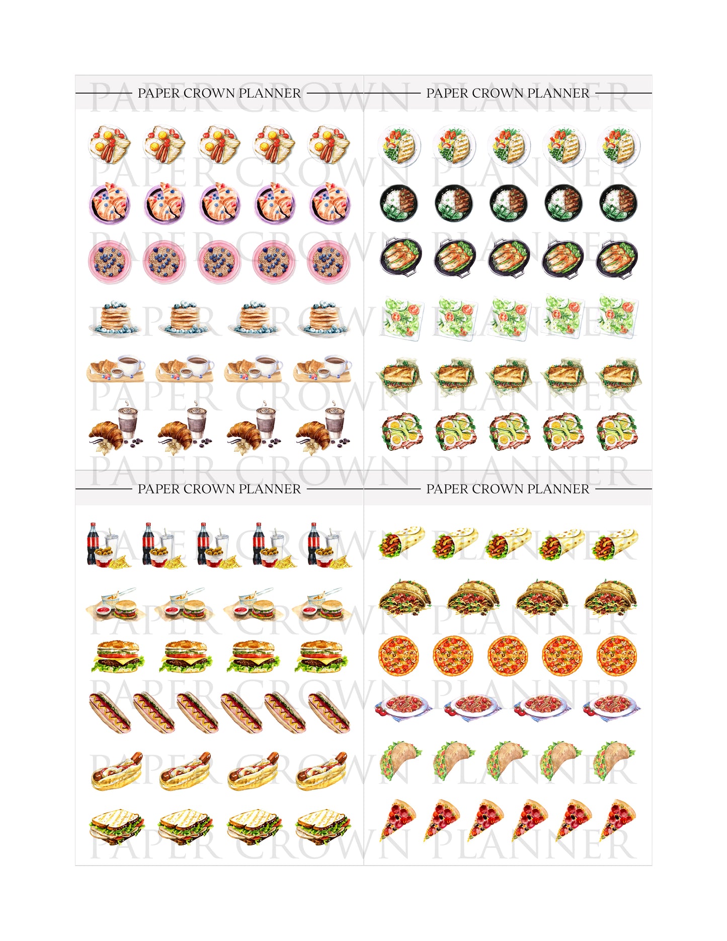 FOOD ICONS // Watercolor Icons