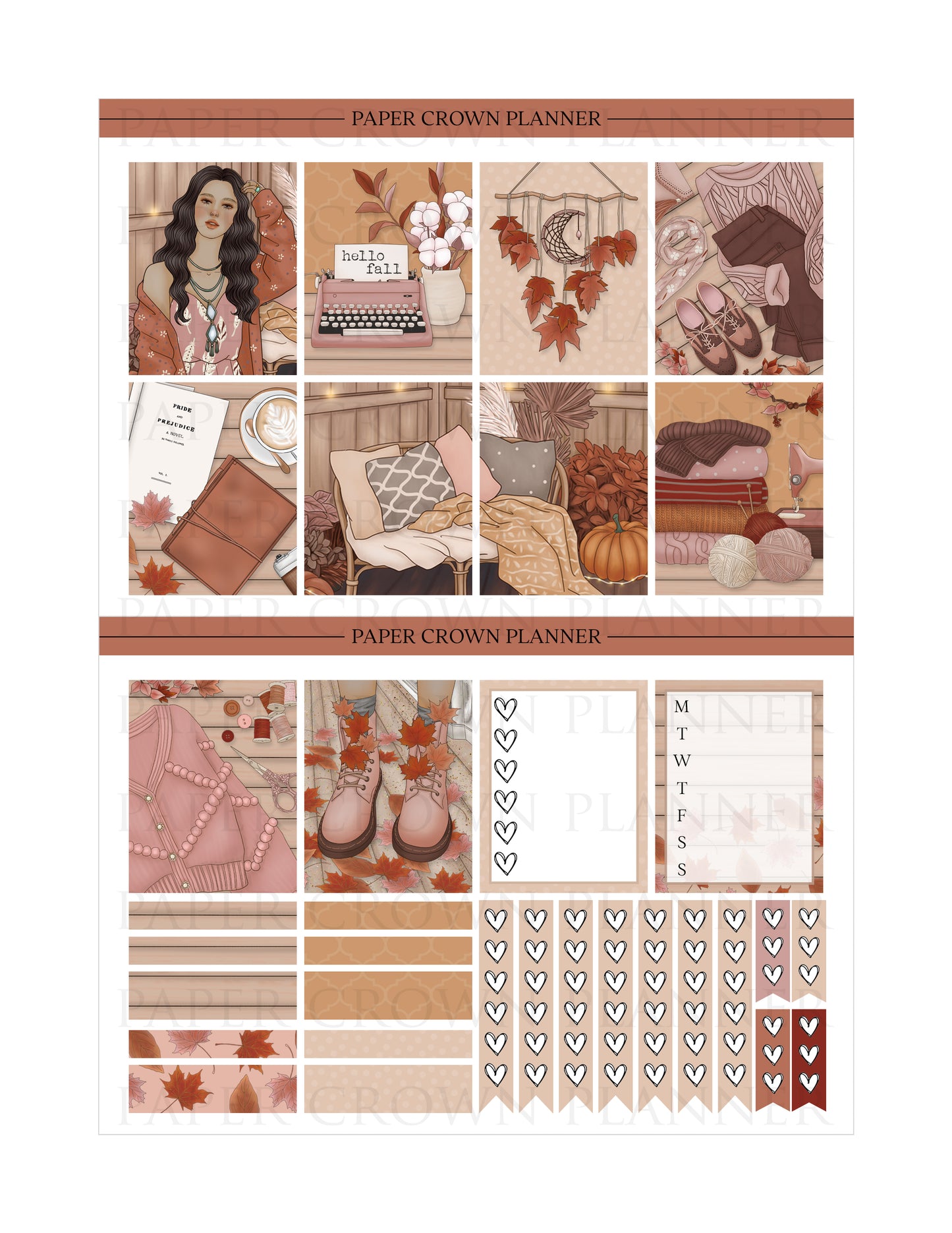 AUTUMN LEAVES // Weekly Planner Stickers