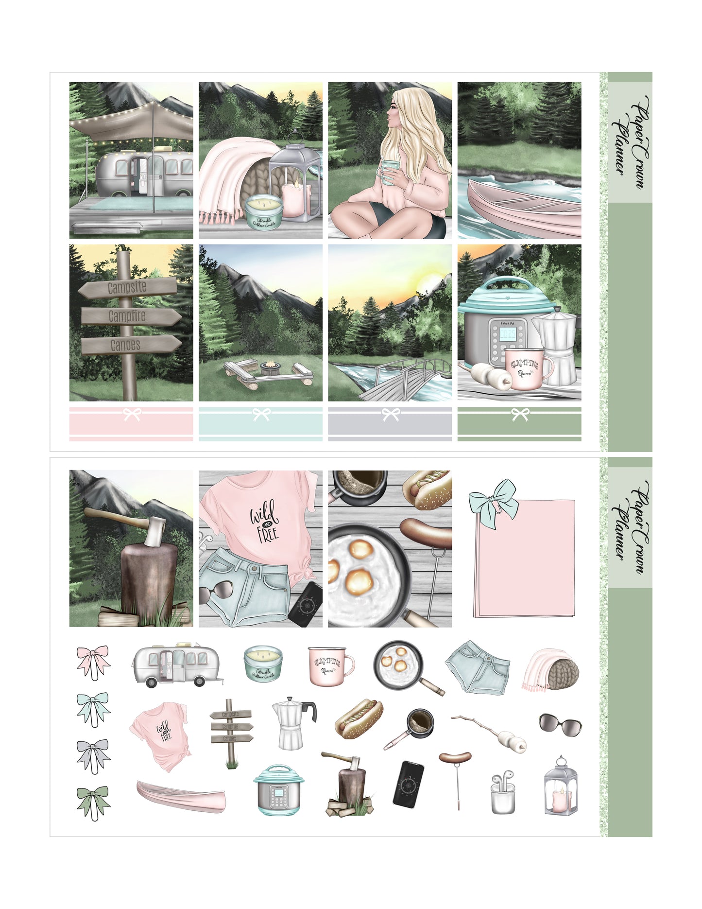 CAMPING // Weekly Planner Stickers