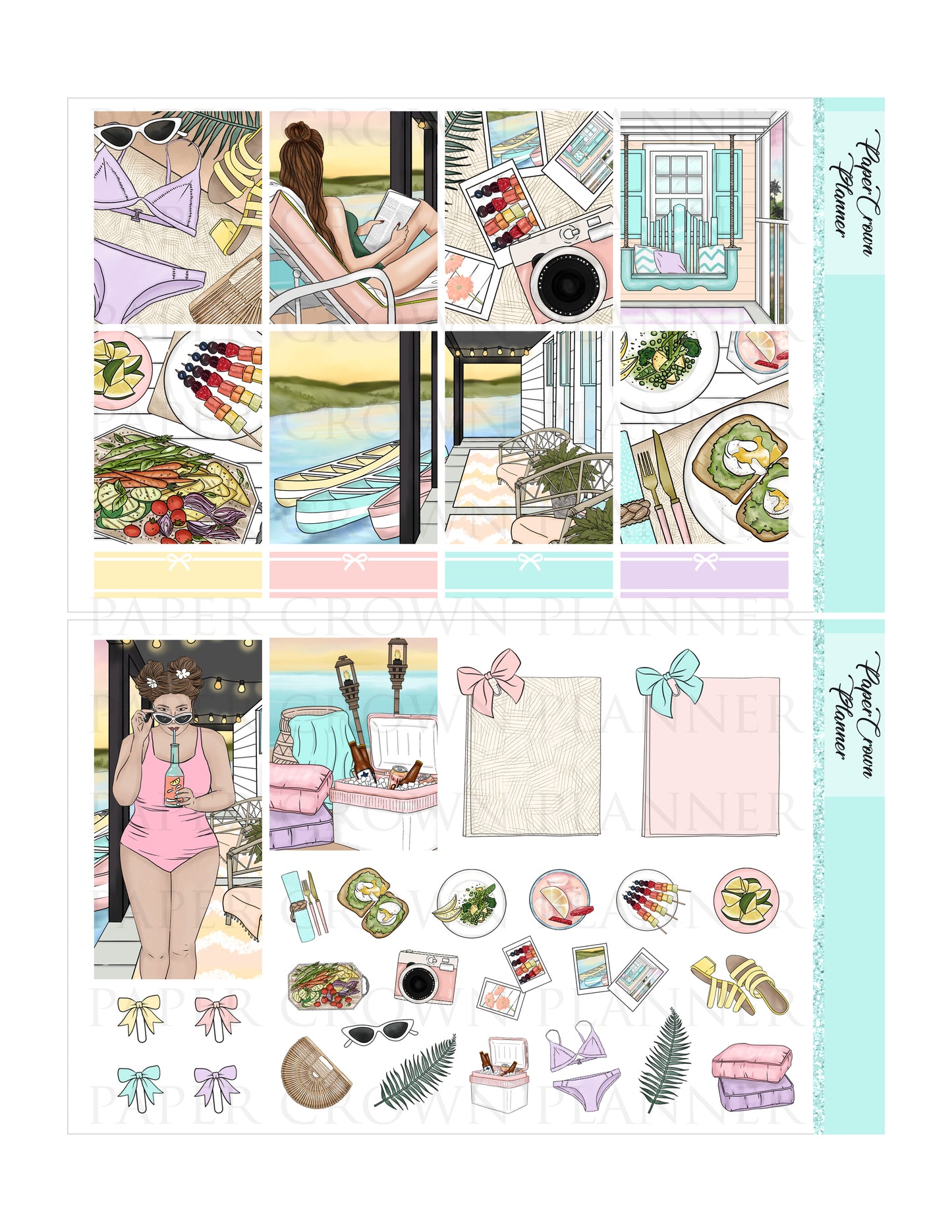 SUMMER AFTERNOON // Weekly Planner Stickers
