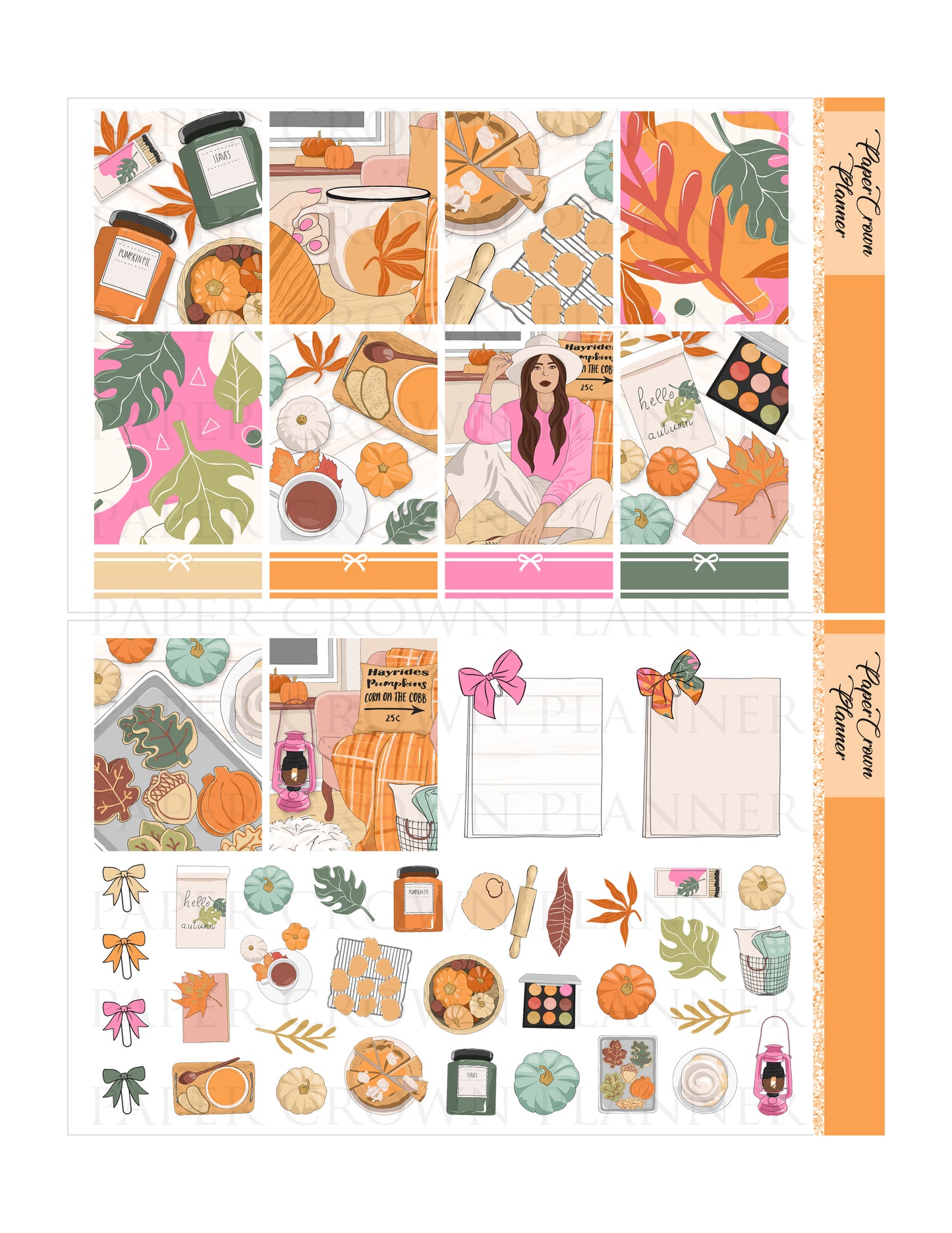 BRIGHT FALL // Weekly Planner Stickers