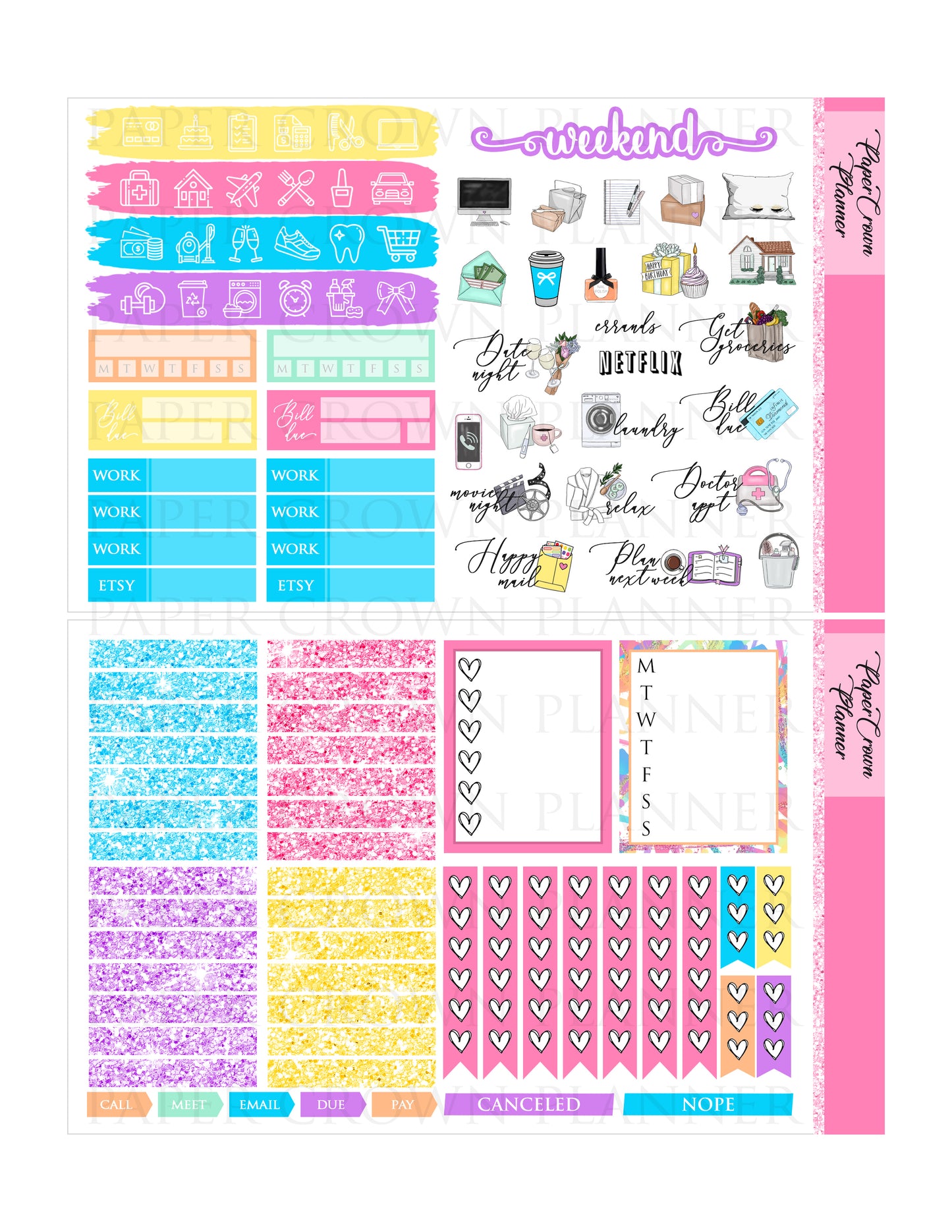 HAPPY PLACE // Weekly Planner Stickers