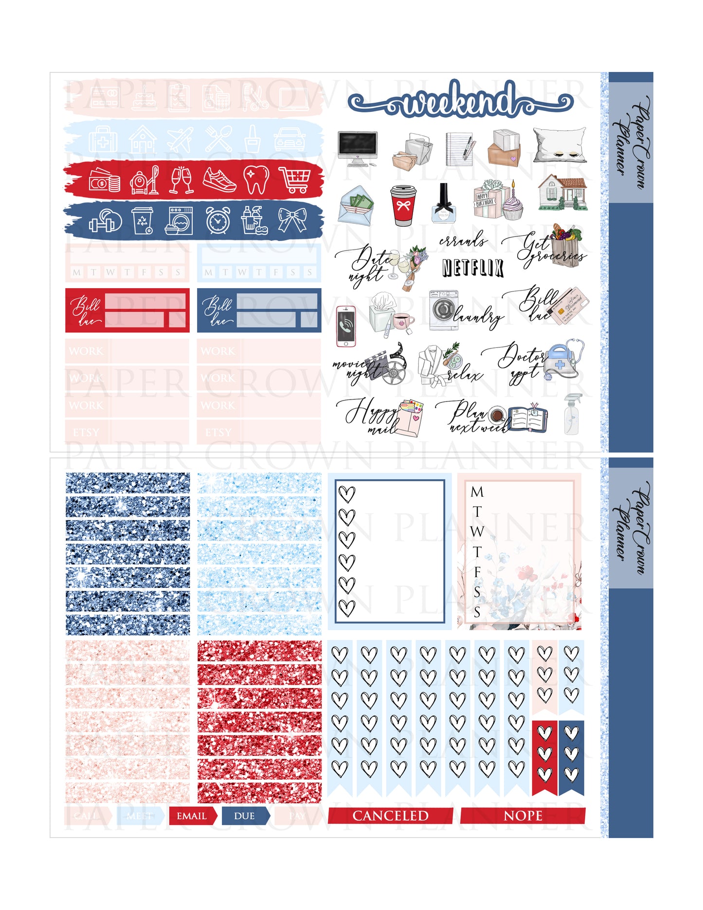 MISS INDEPENDENCE // Weekly Planner Stickers