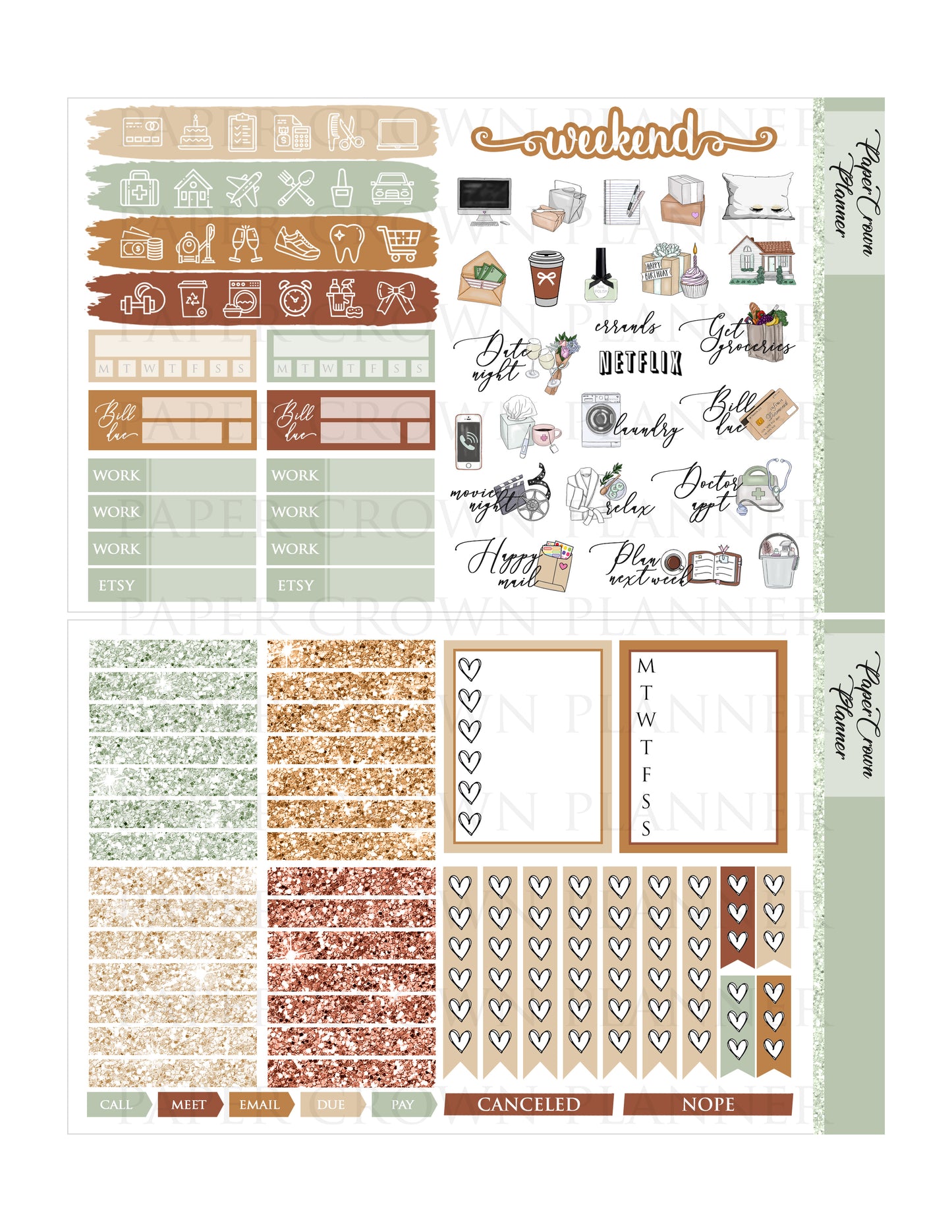AUTUMNAL // Weekly Planner Stickers