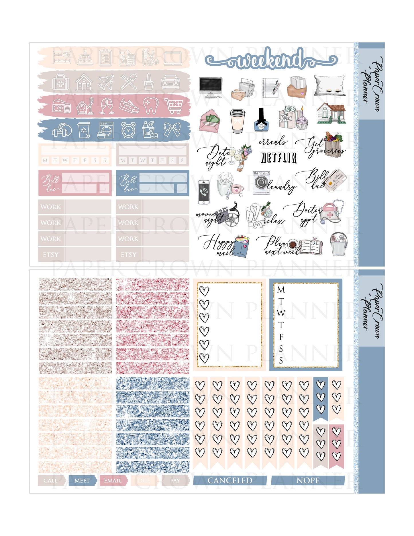 WOODLAND Weekly Planner Stickers
