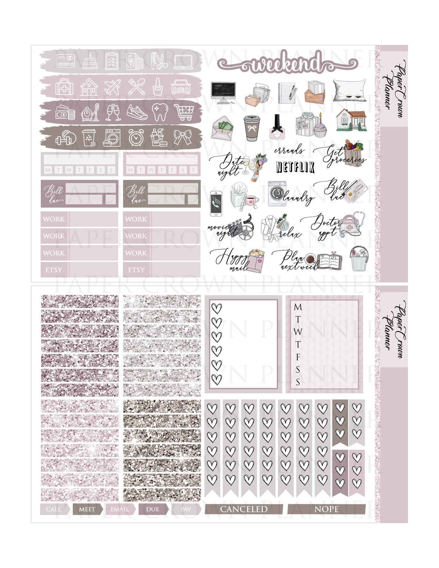 SWEATER WEATHER // Weekly Planner Stickers