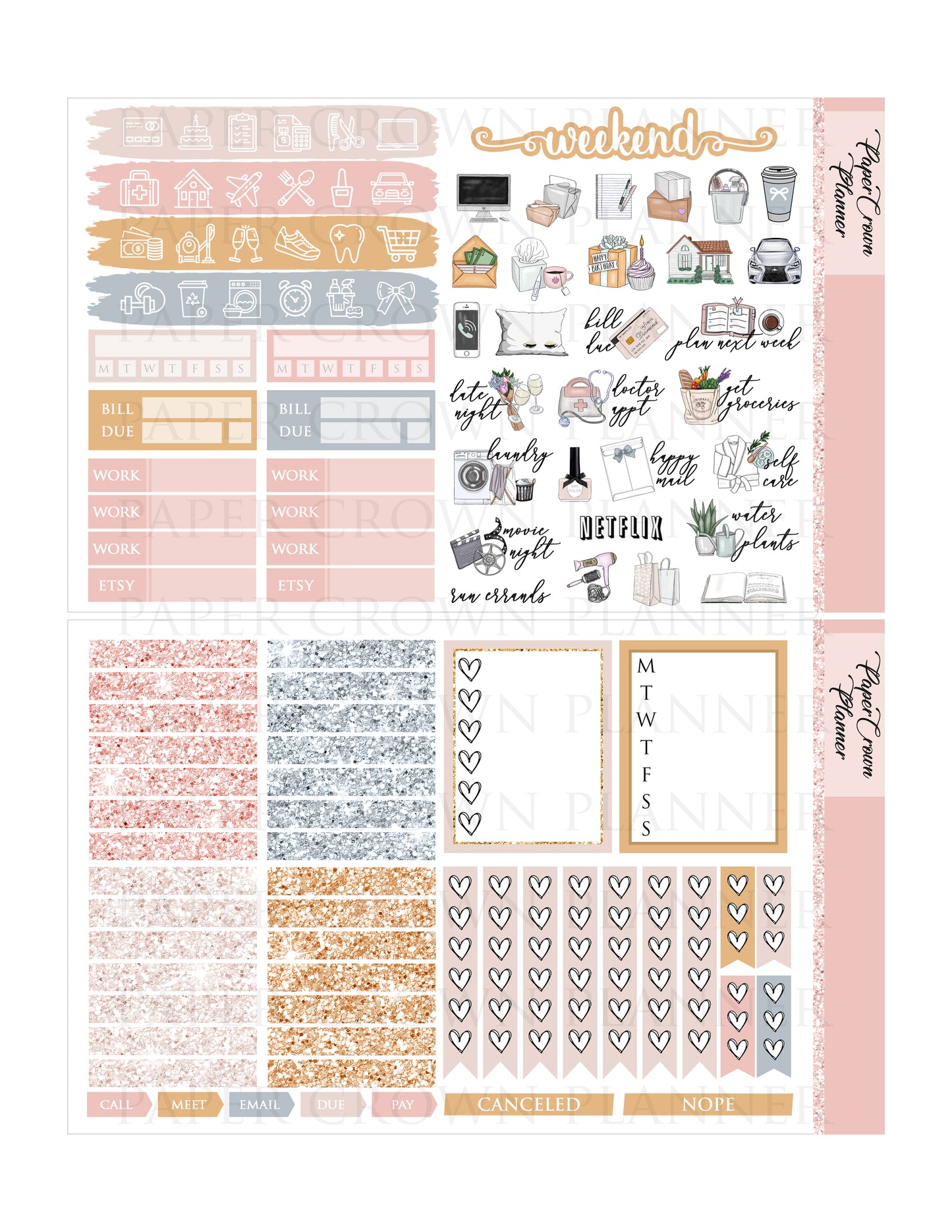 FLORAL FALL // Weekly Planner Stickers