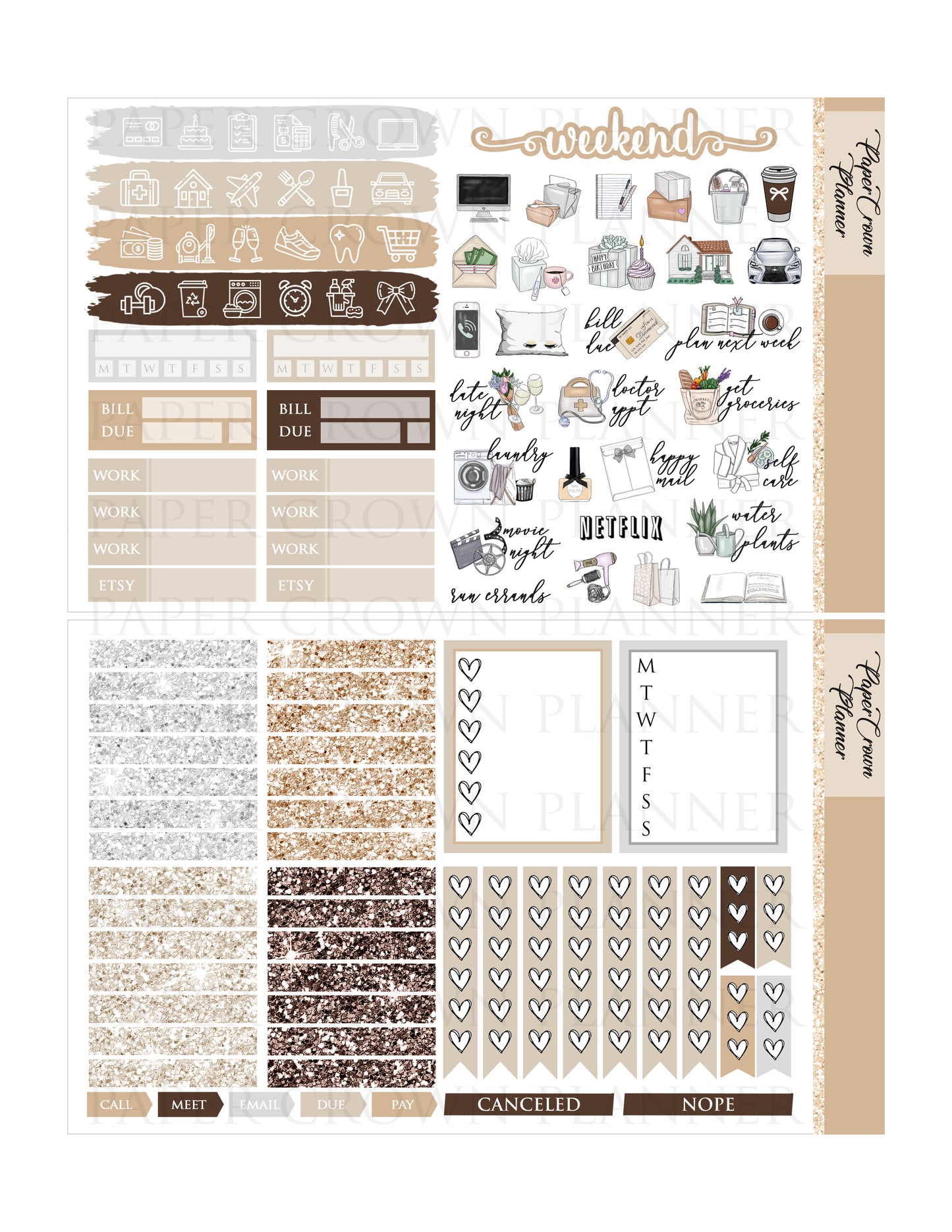 TRENDS // Weekly Planner Stickers
