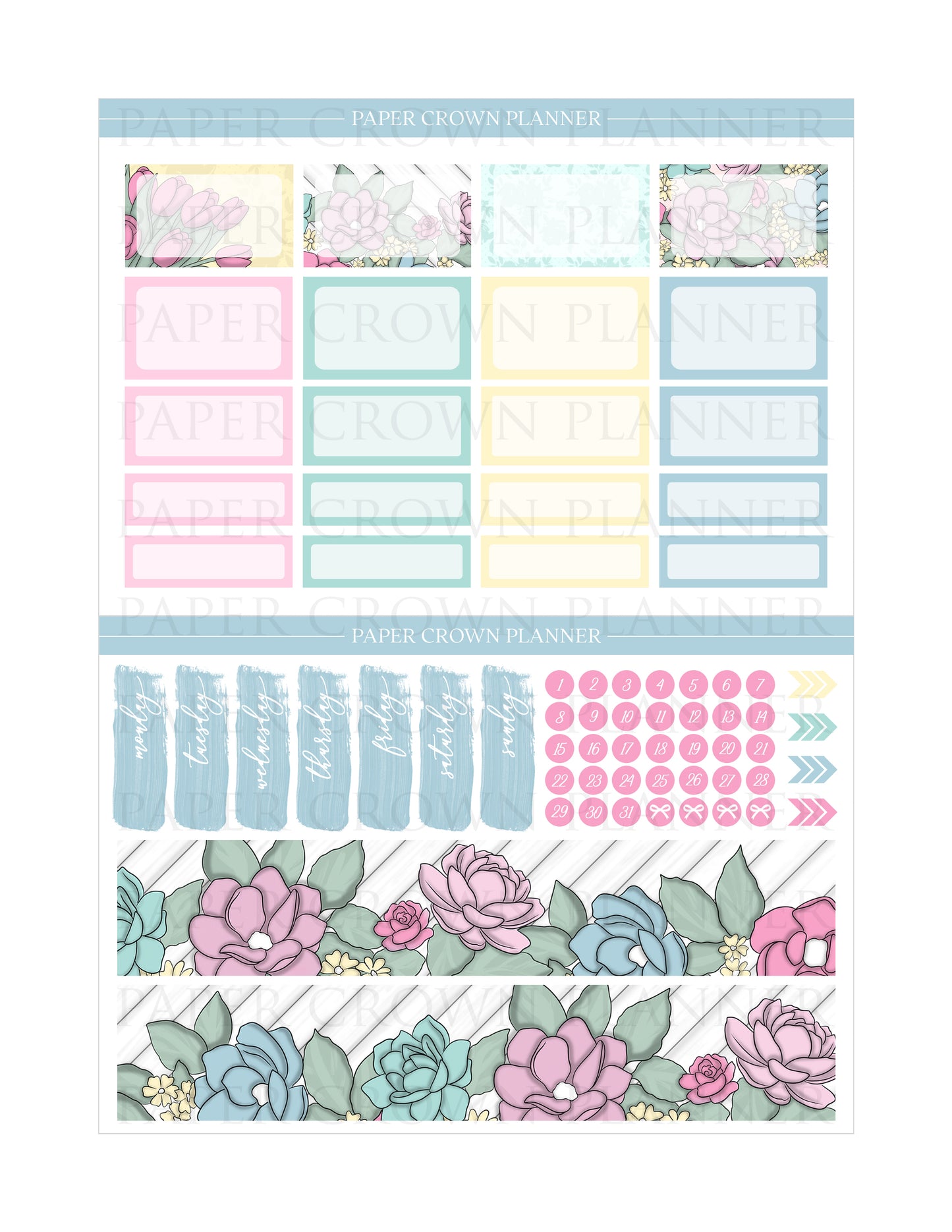 APRIL SHOWERS // Weekly Planner Stickers