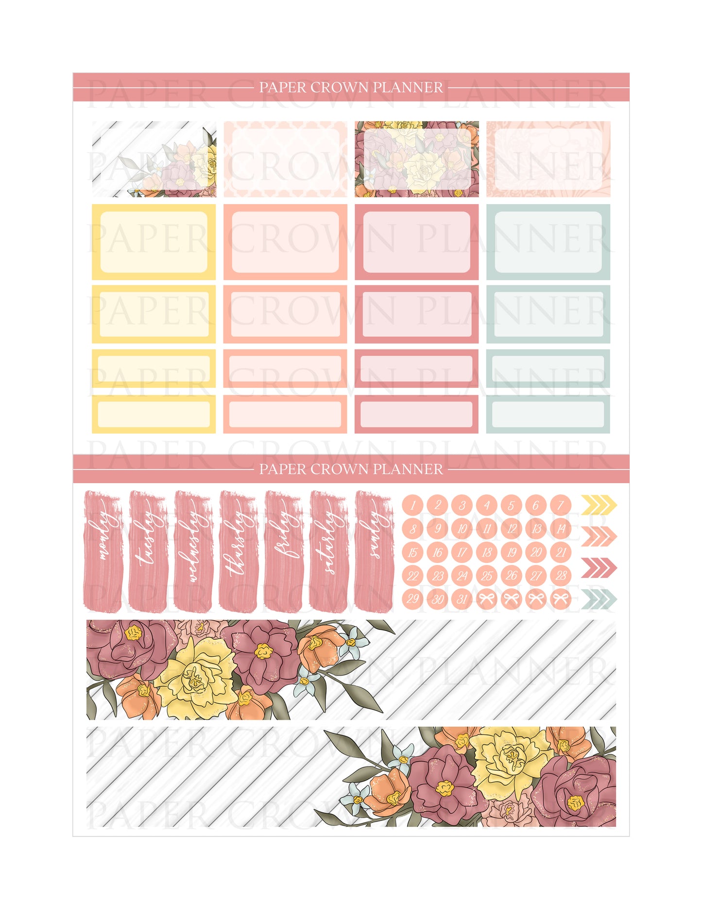 SPRING READING // Weekly Planner Stickers