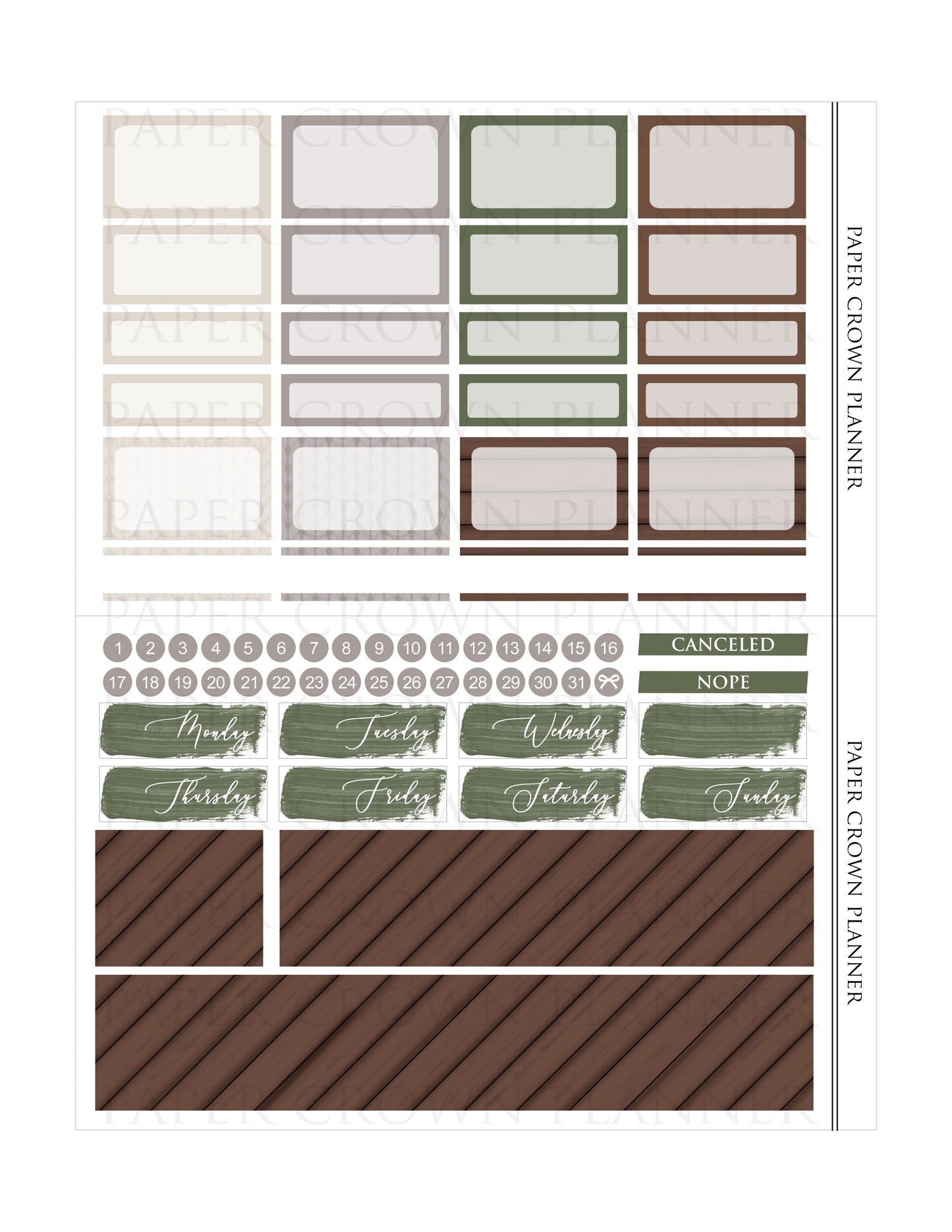 TREEHOUSE // Weekly Planner Stickers