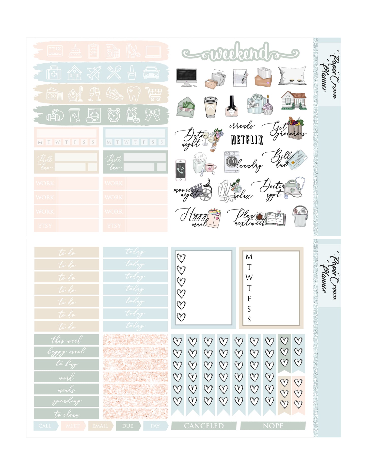 BOTANICAL // Weekly Planner Stickers