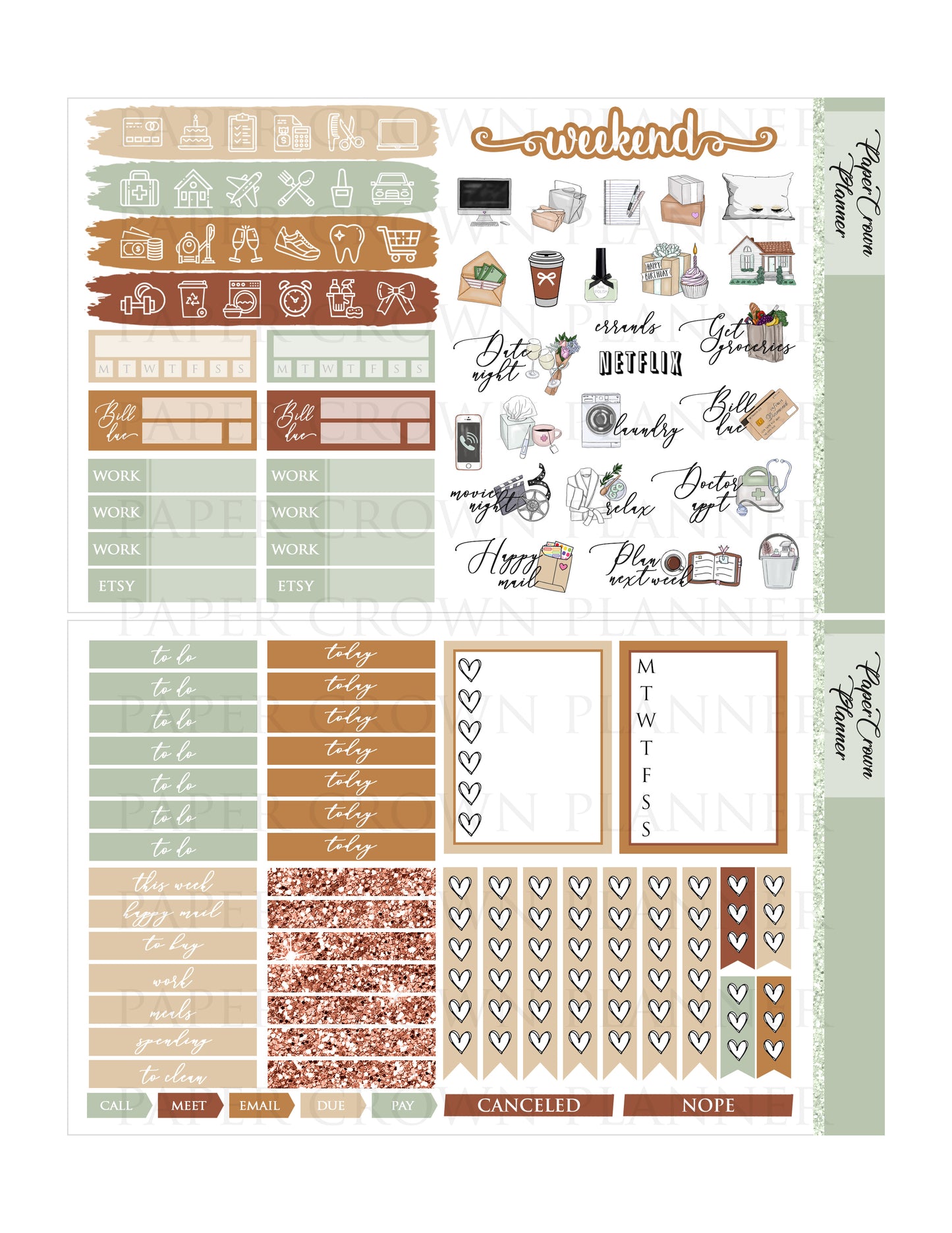 AUTUMNAL // Weekly Planner Stickers