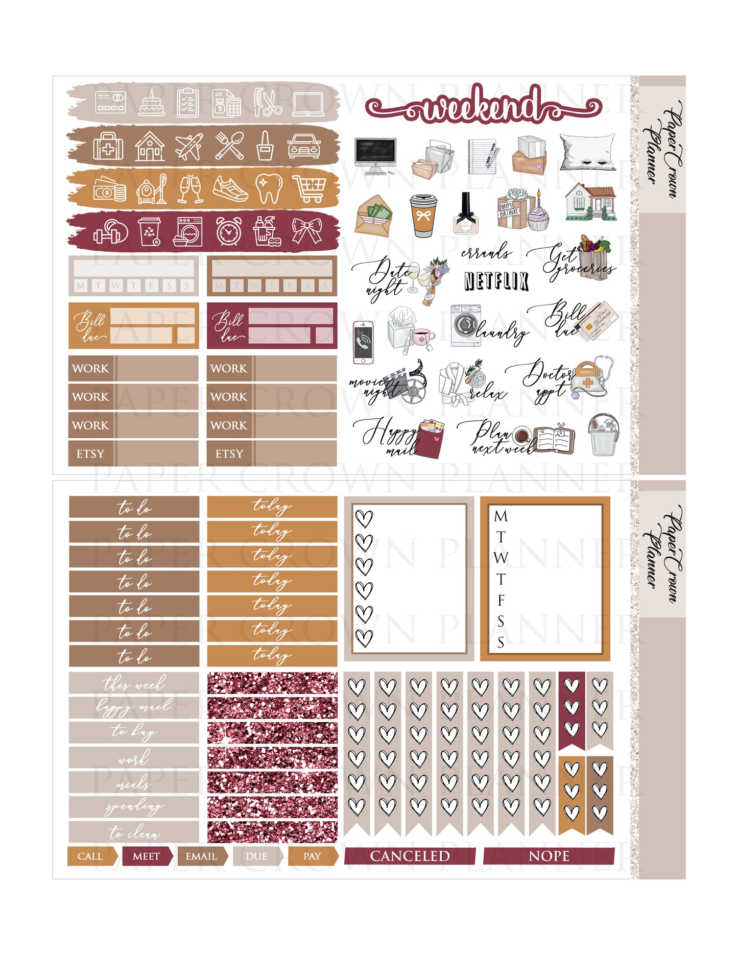 FALL // Weekly Planner Stickers