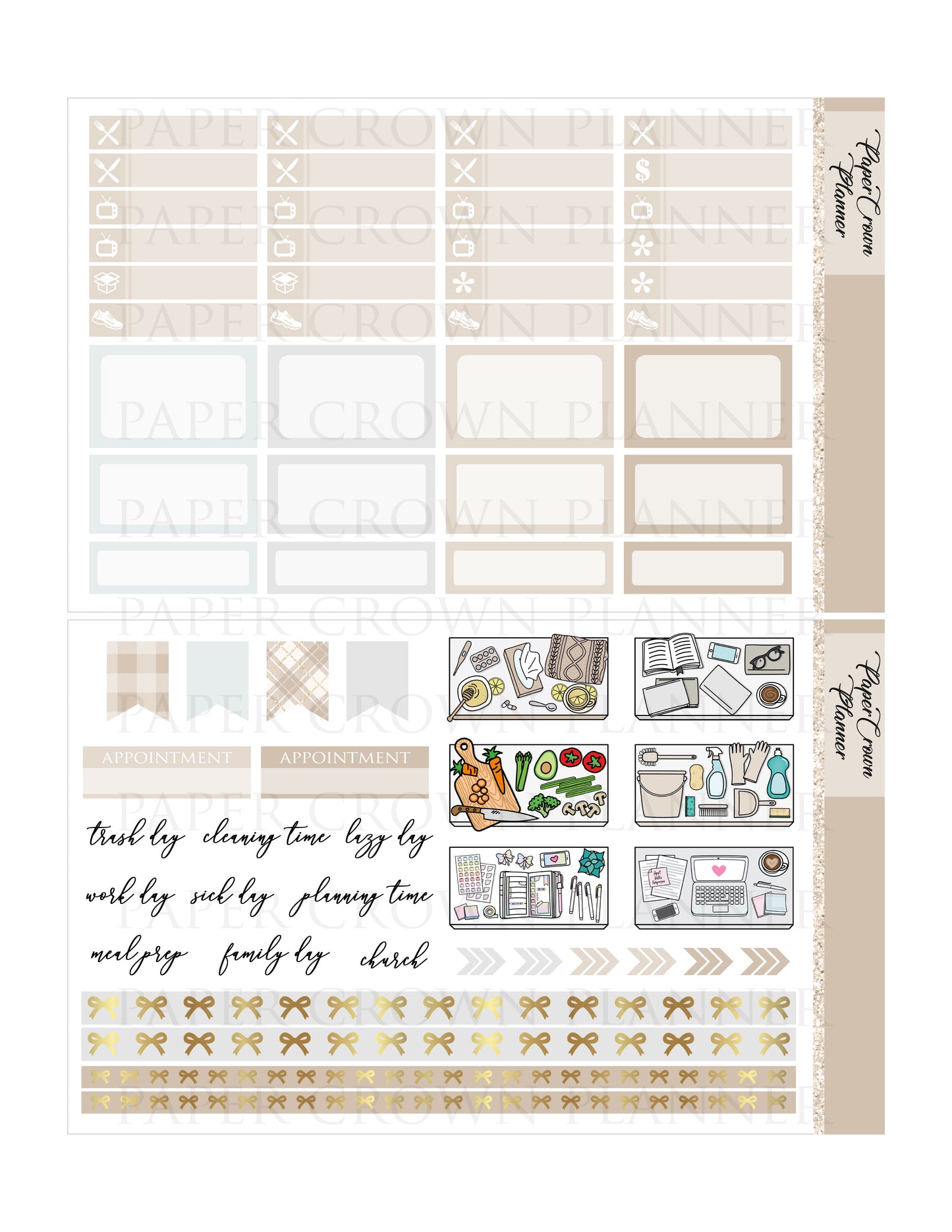 THANKFUL AND BLESSED // Weekly Planner Stickers
