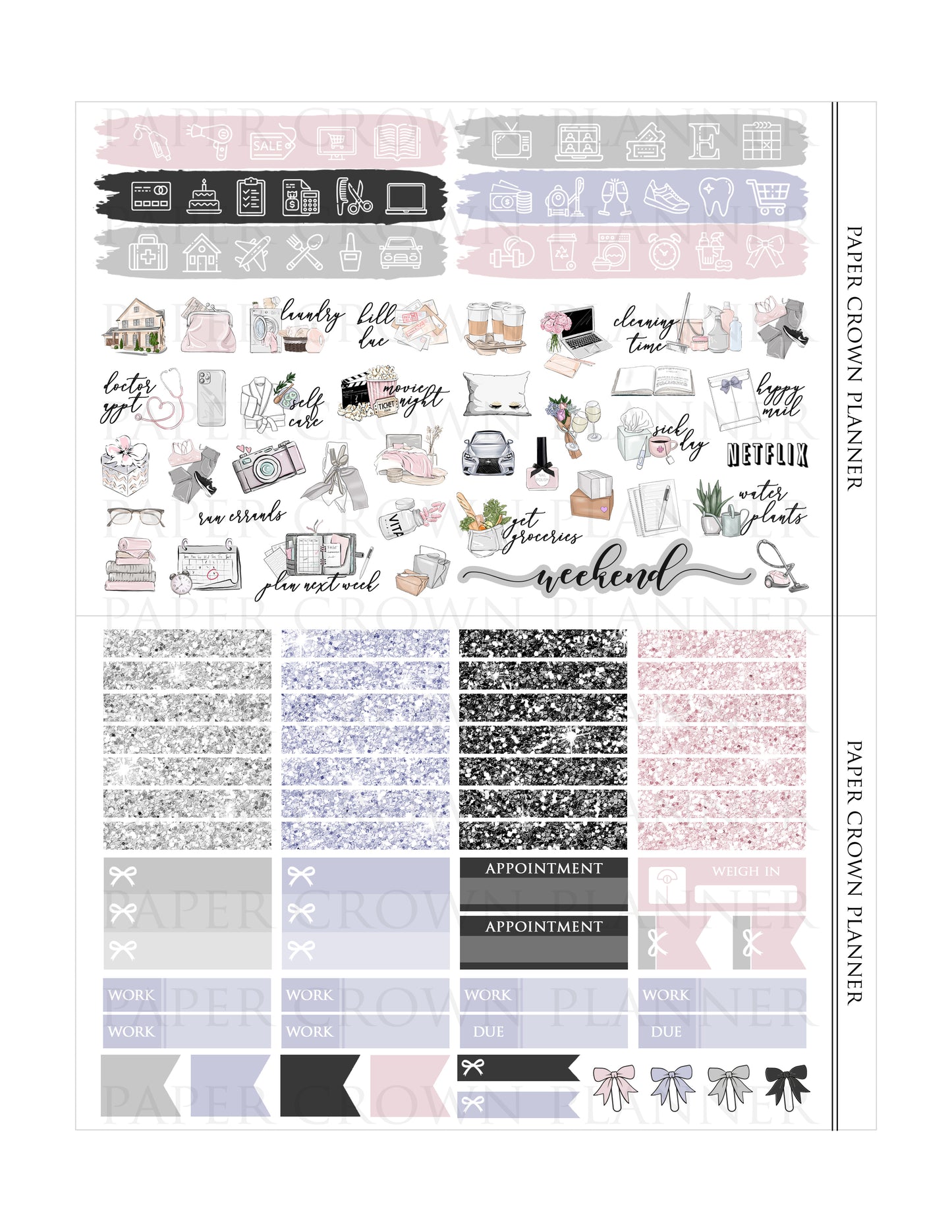SUNDAY MORNING // Weekly Planner Stickers