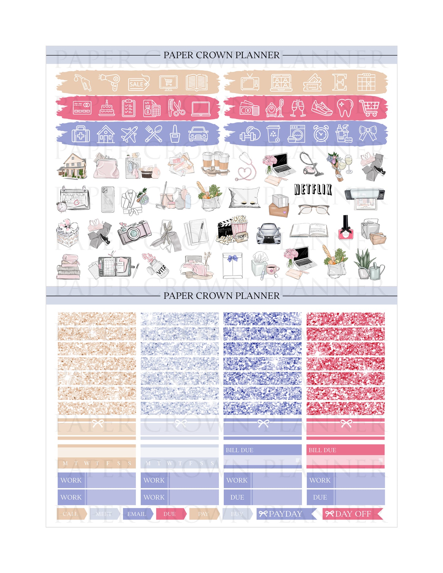 COUNTRYSIDE PICNIC // Weekly Planner Stickers