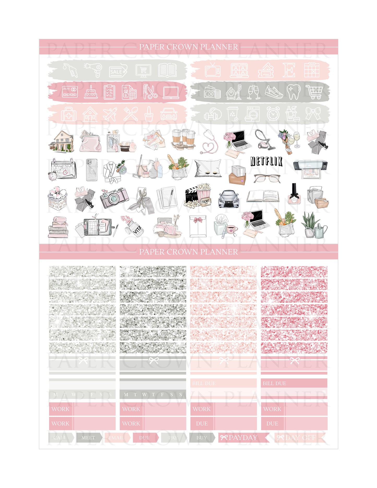 CHERRY BLOSSOM // Weekly Planner Stickers