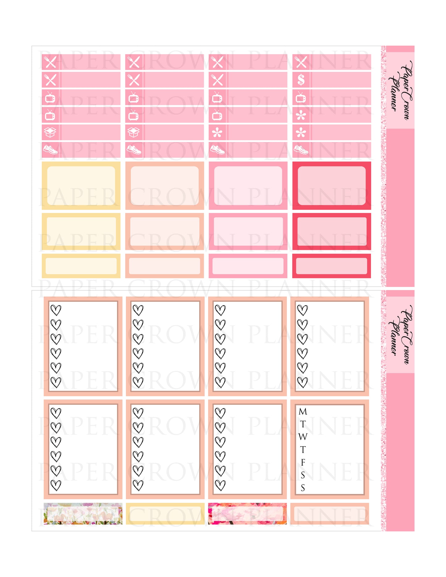 RISING SUN // Weekly Planner Stickers