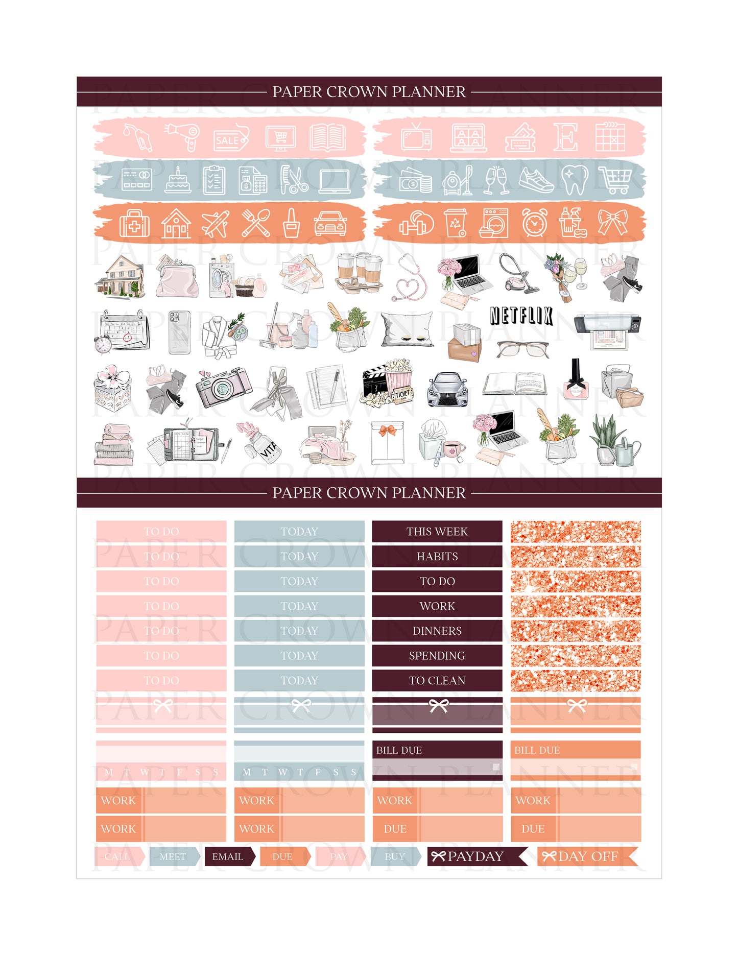 COZY FALL // Weekly Planner Stickers