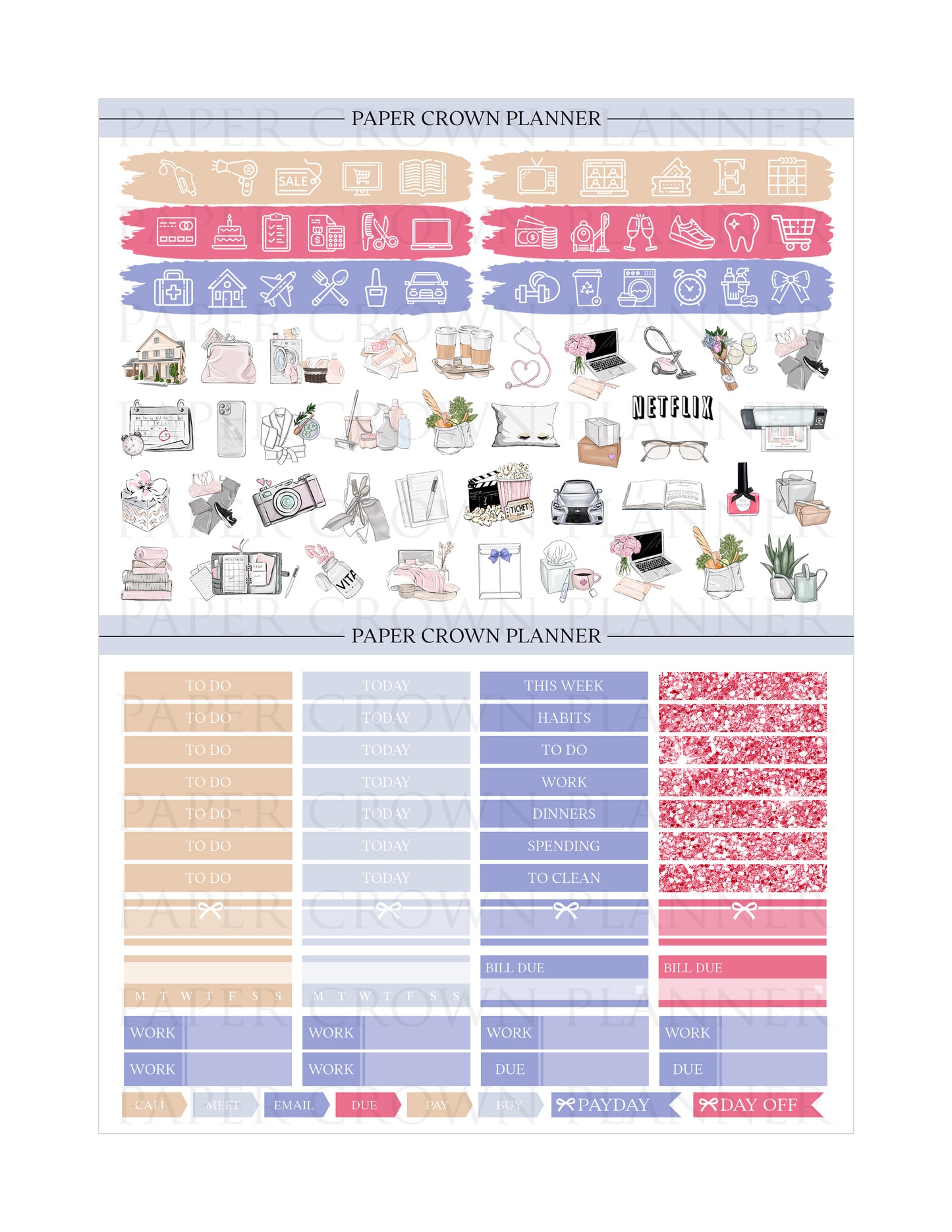 COUNTRYSIDE PICNIC // Weekly Planner Stickers