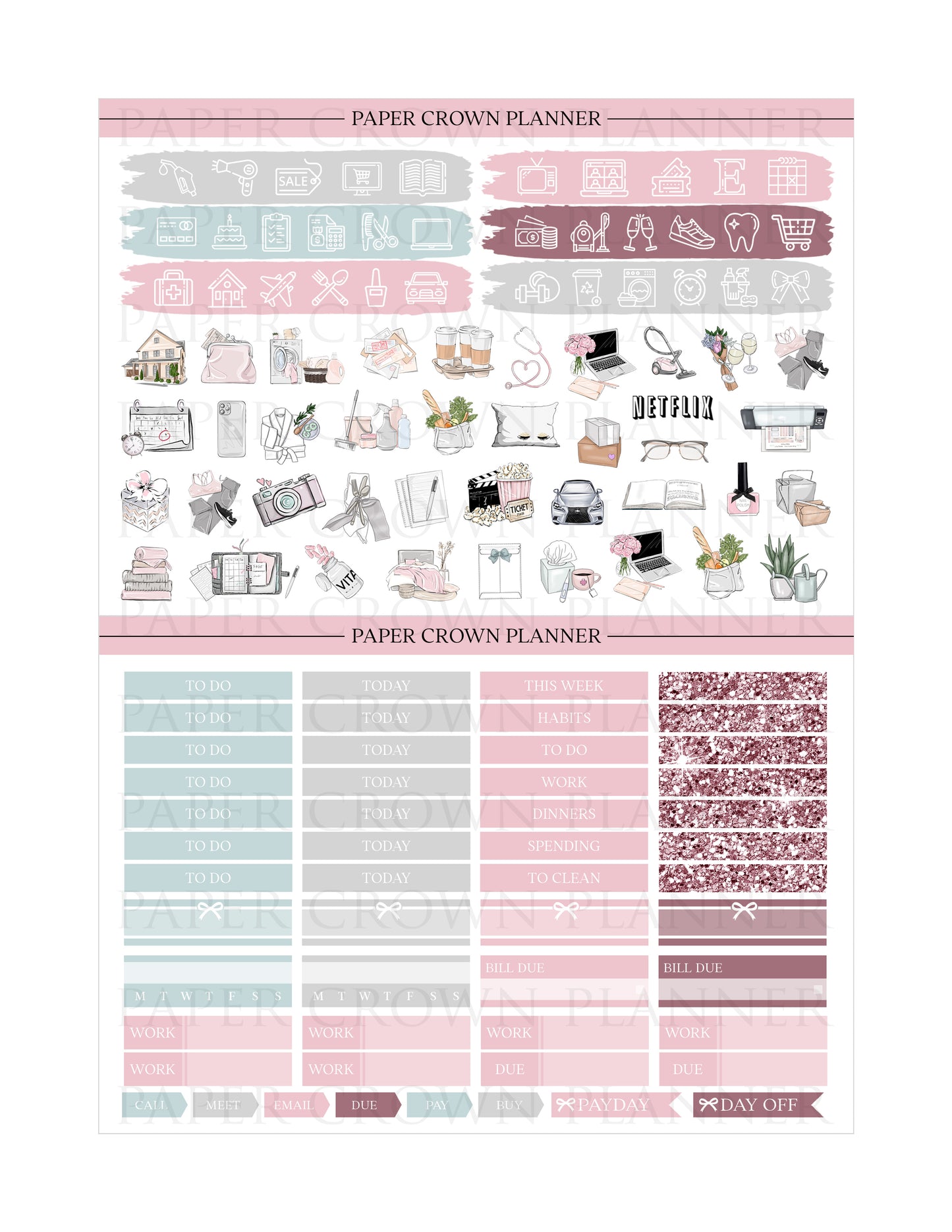 MOM // Weekly Planner Stickers