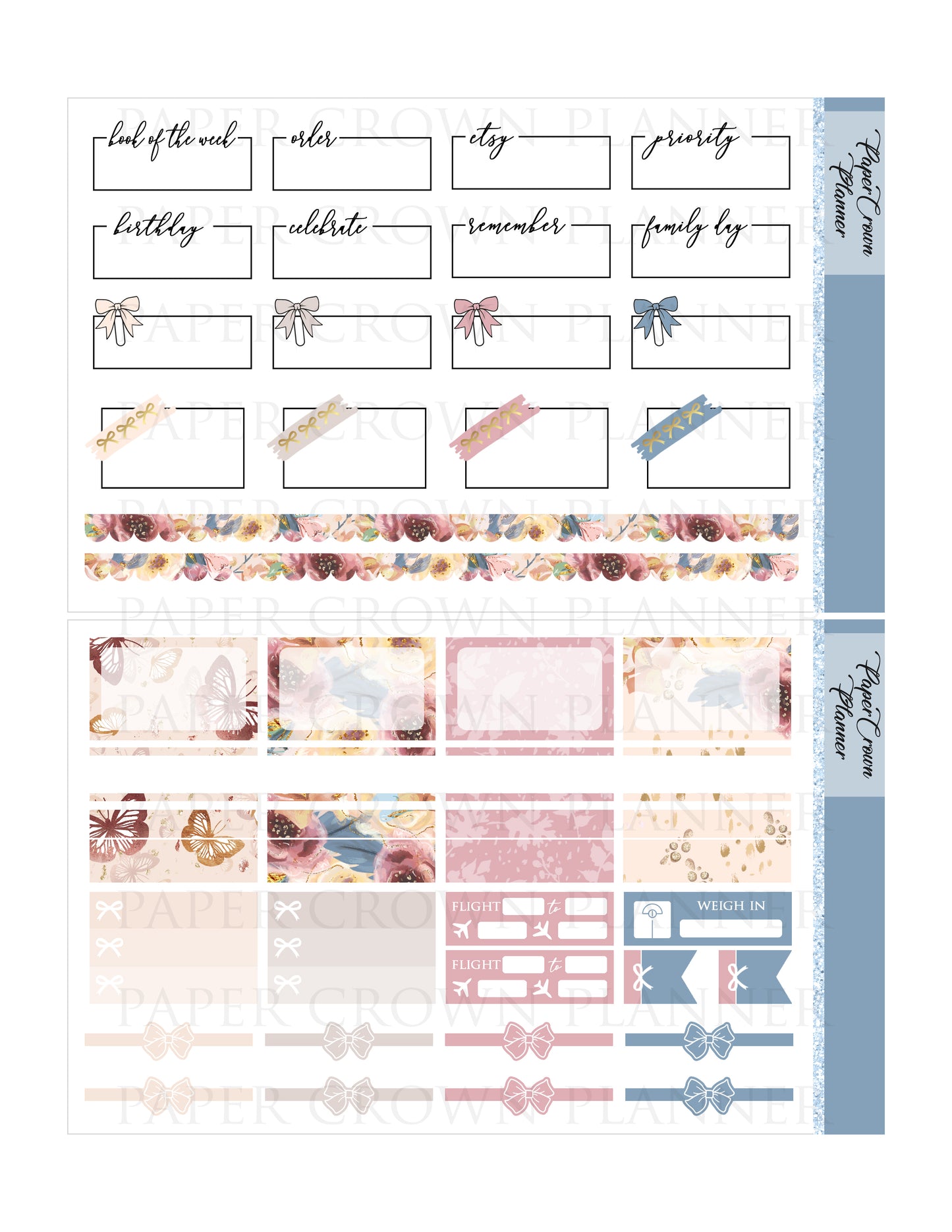 WOODLAND Weekly Planner Stickers