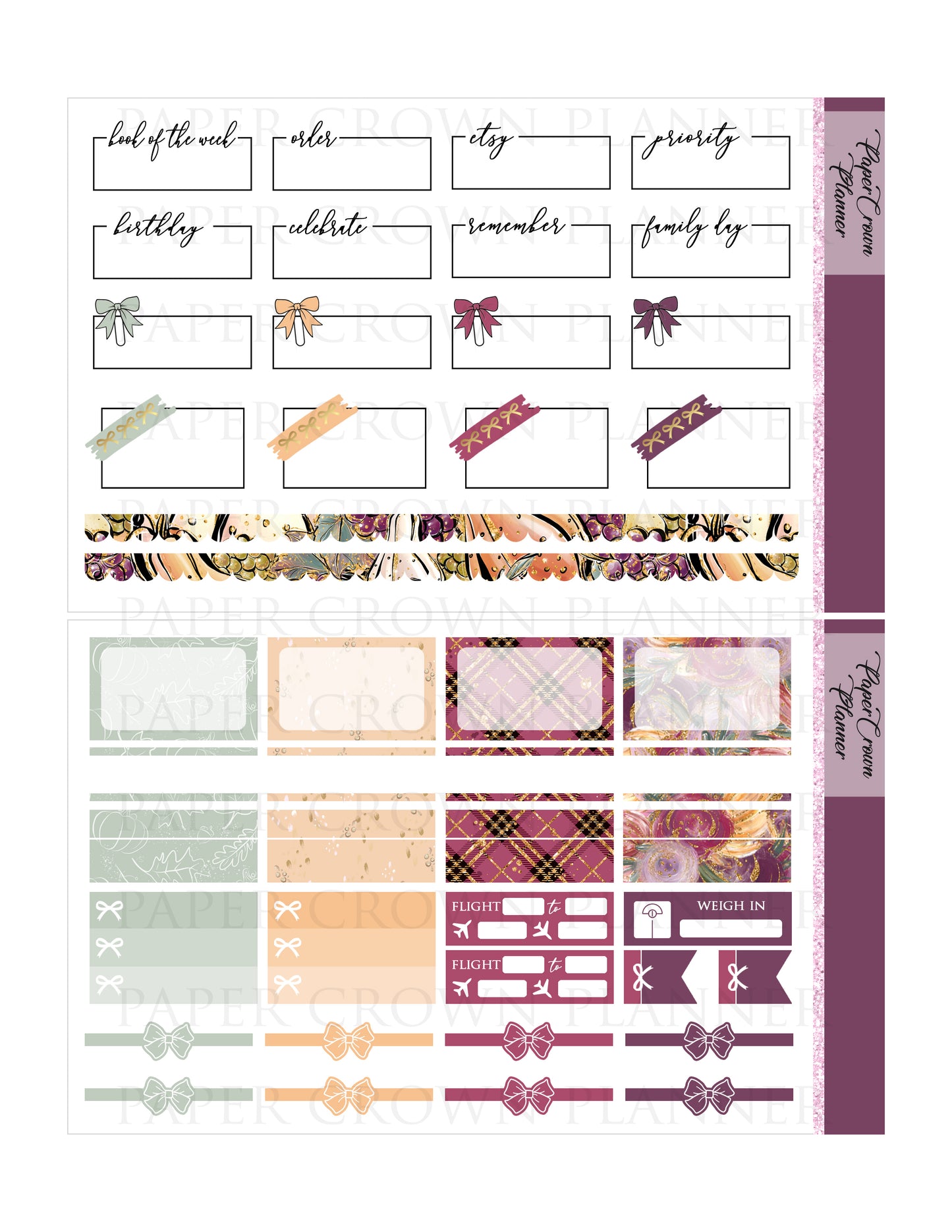 THANKSGIVING // Weekly Planner Stickers
