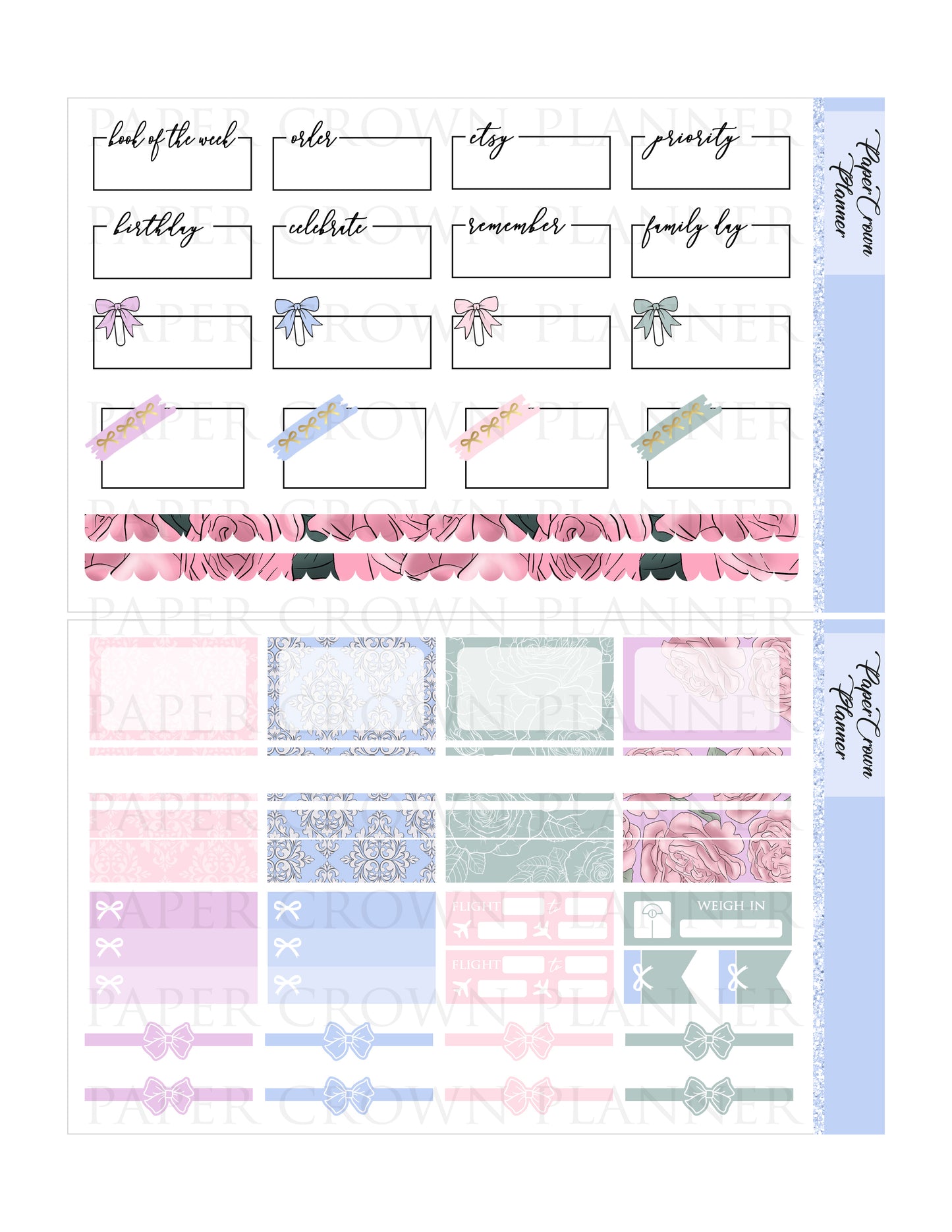 VINTAGE ROMANCE // Weekly Planner Stickers