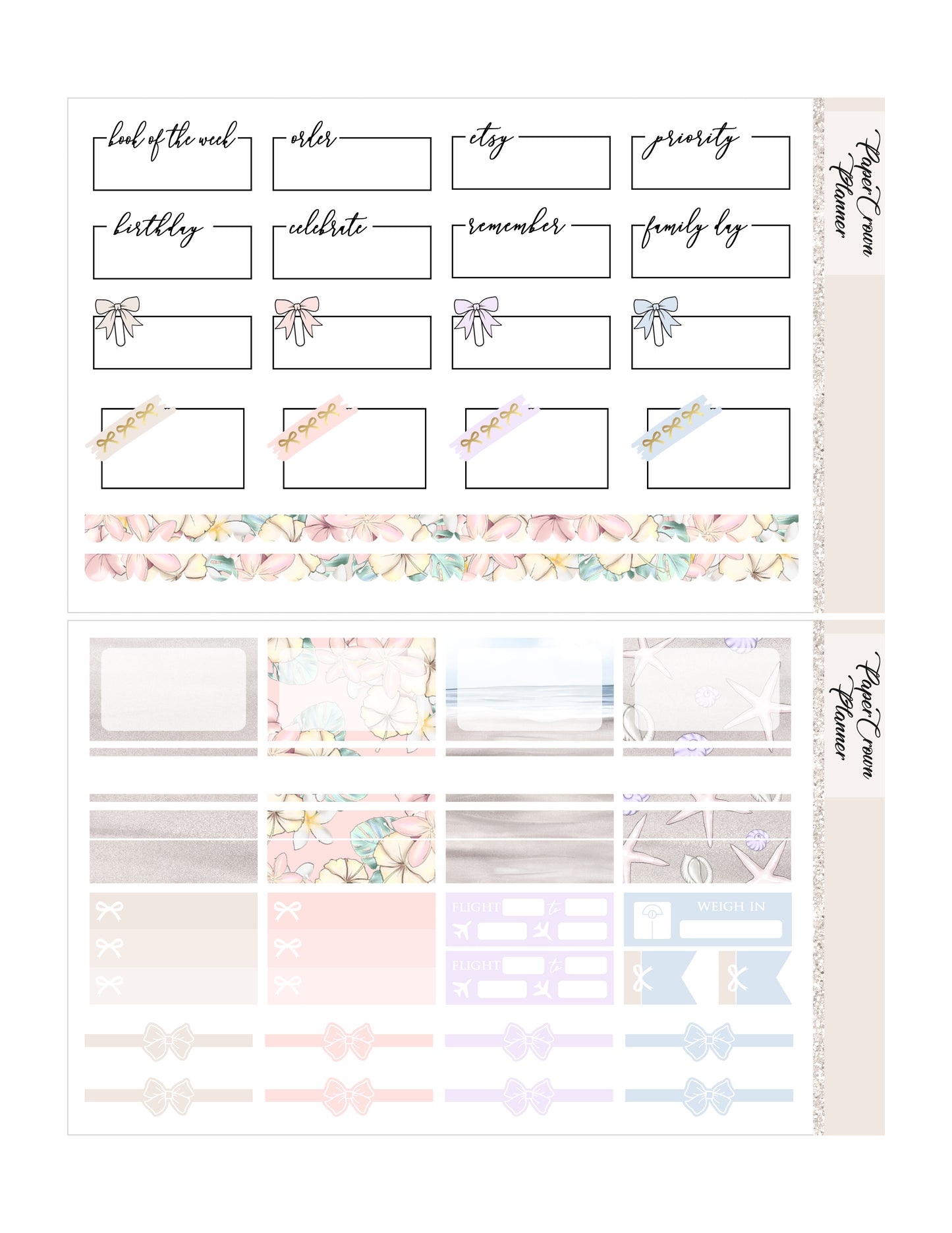 RESORT // Weekly Planner Stickers