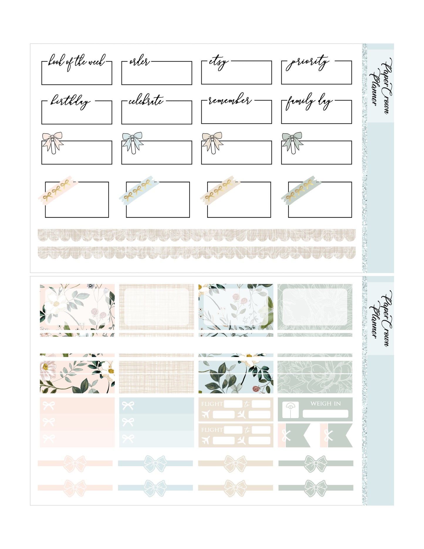 BOTANICAL // Weekly Planner Stickers