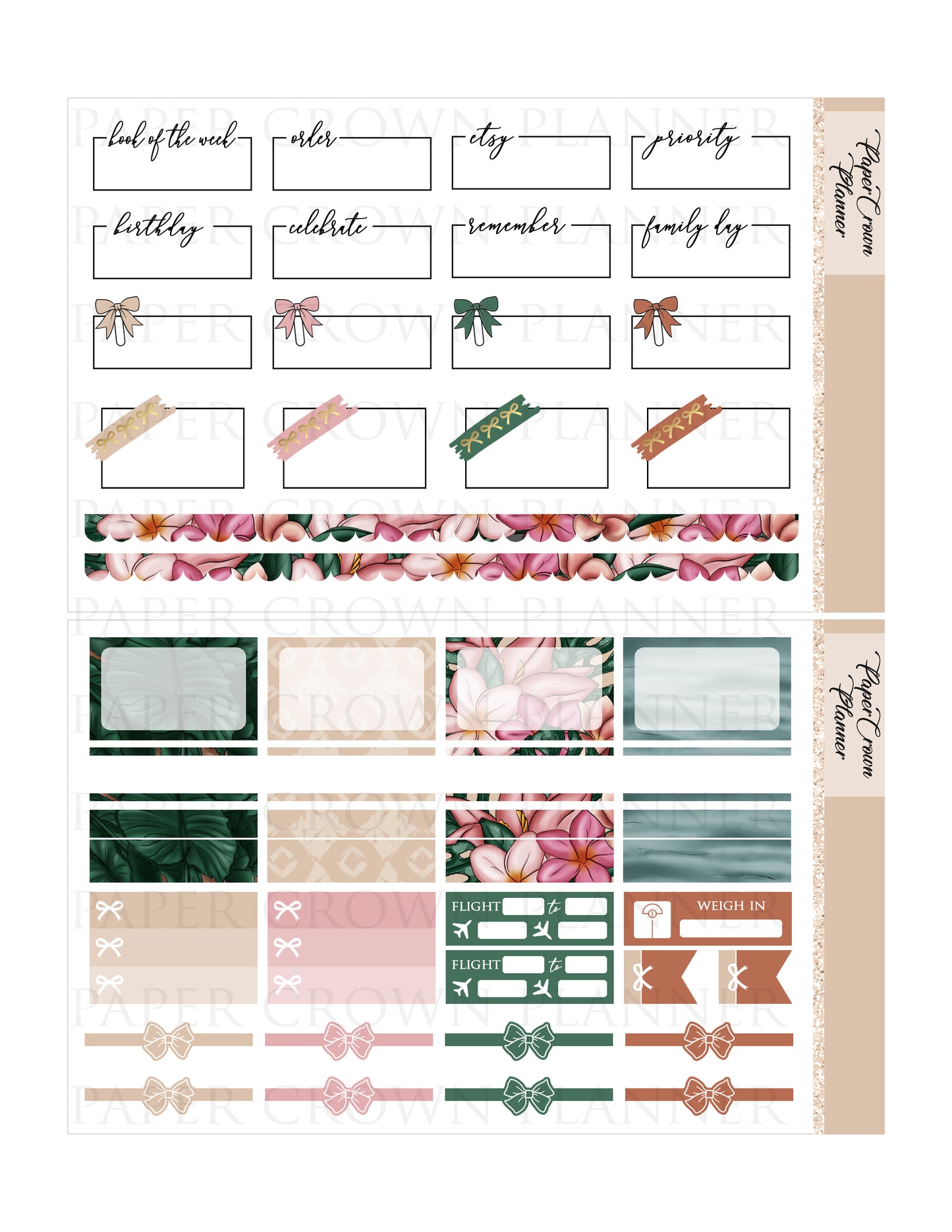 POOLSIDE PARADISE // Weekly Planner Stickers