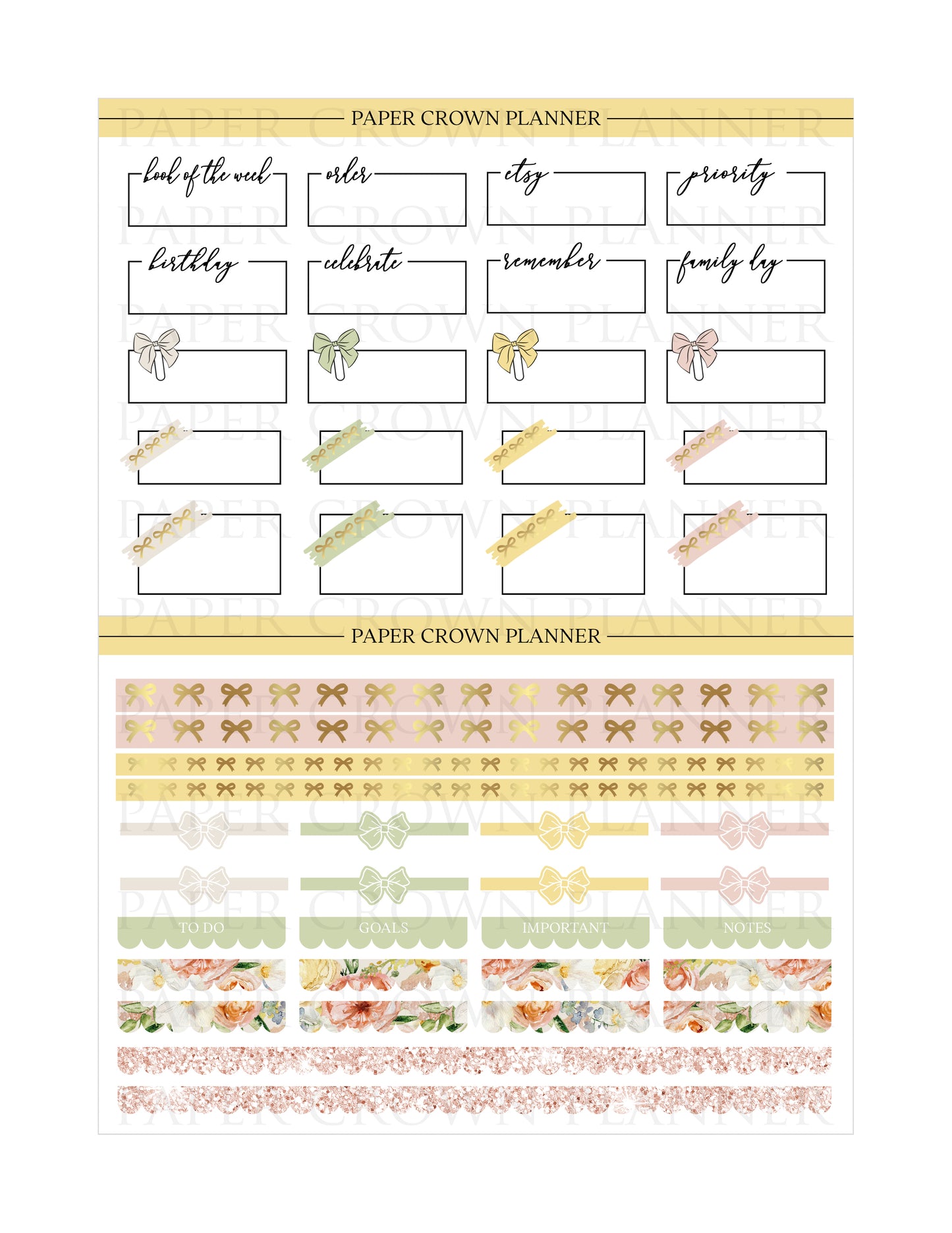 HELLO SUNSHINE // Weekly Planner Stickers