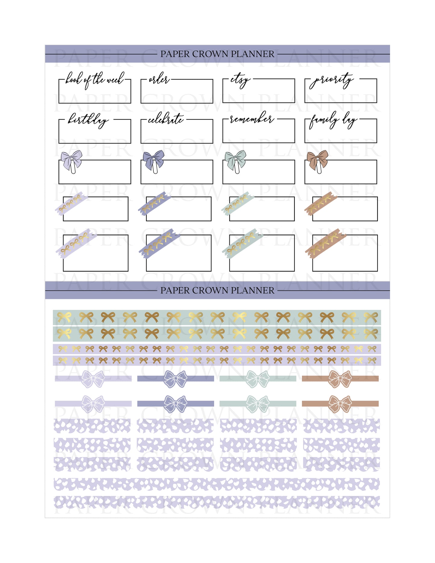 SERENITY // Weekly Planner Stickers