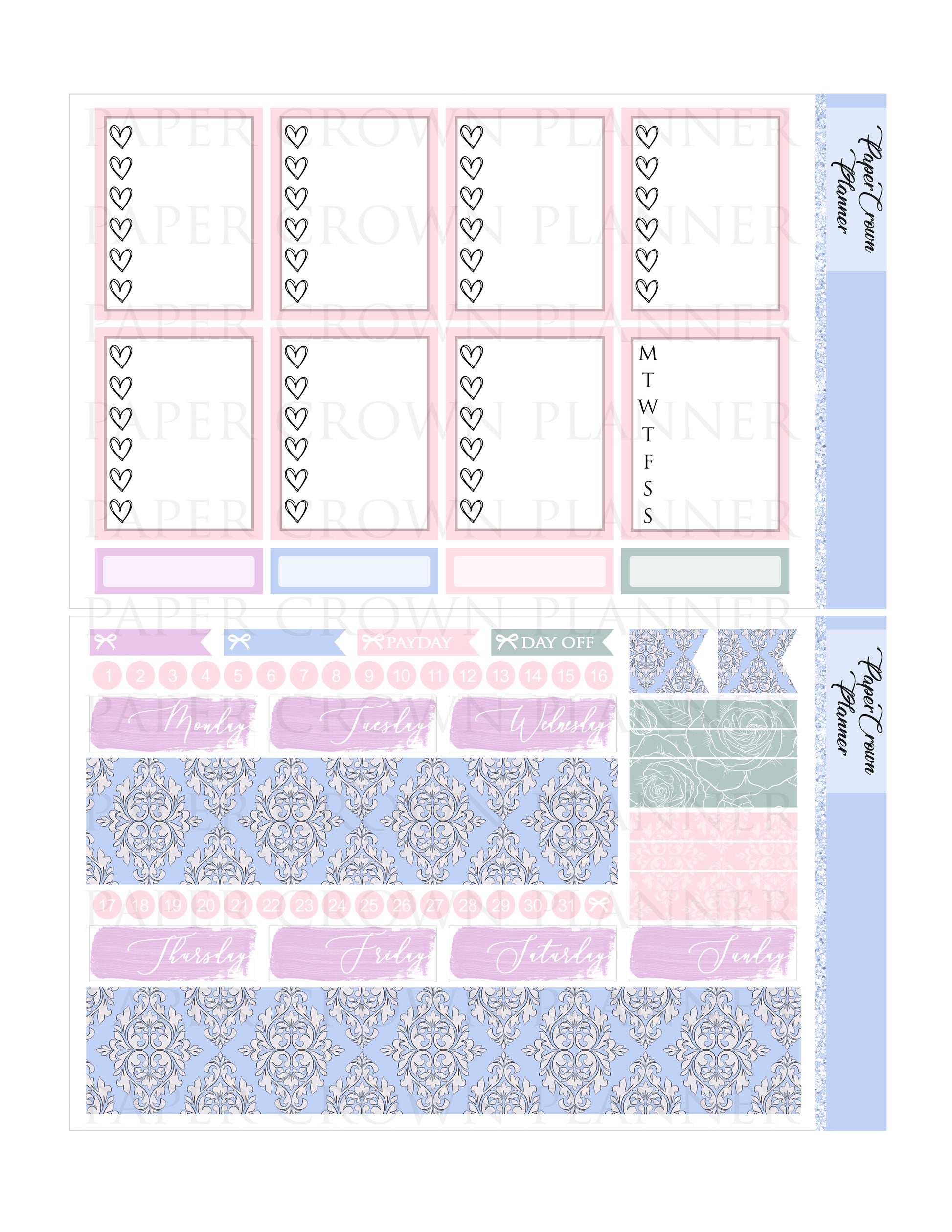 Fashion Printable Planner Stickers: Made to Fit the Classic 