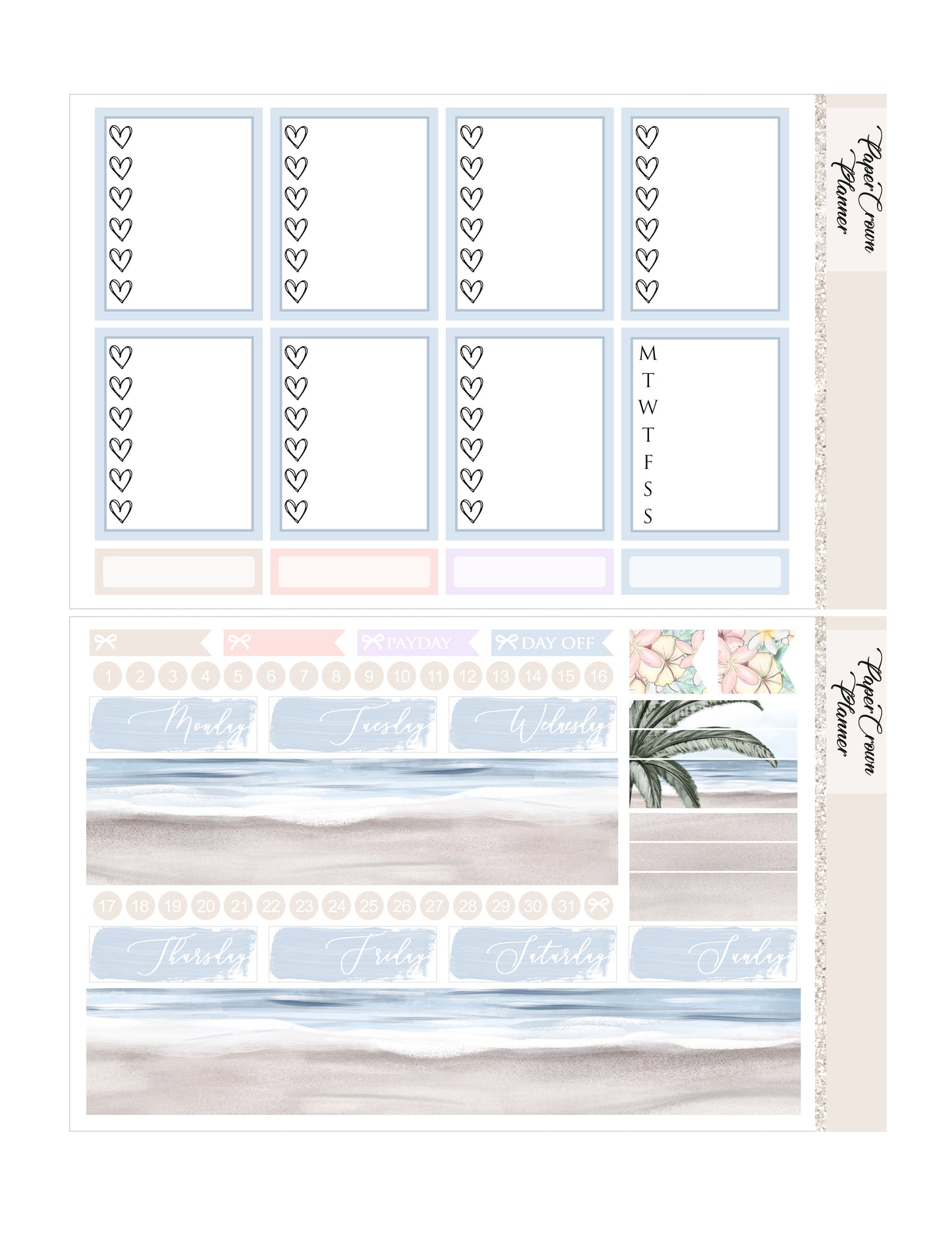 RESORT // Weekly Planner Stickers