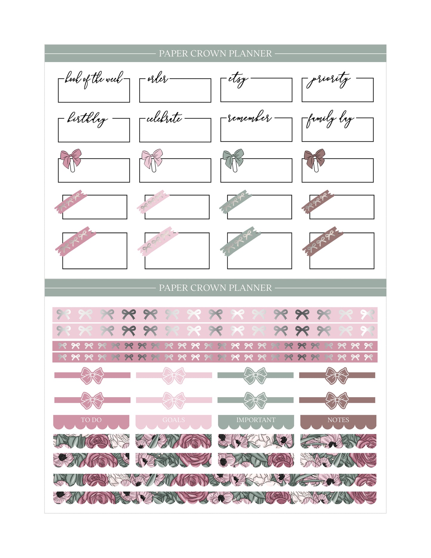 I DO // weekly Planner Stickers
