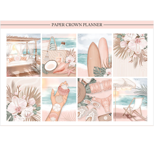 PINK SANDS // Weekly Planner Stickers